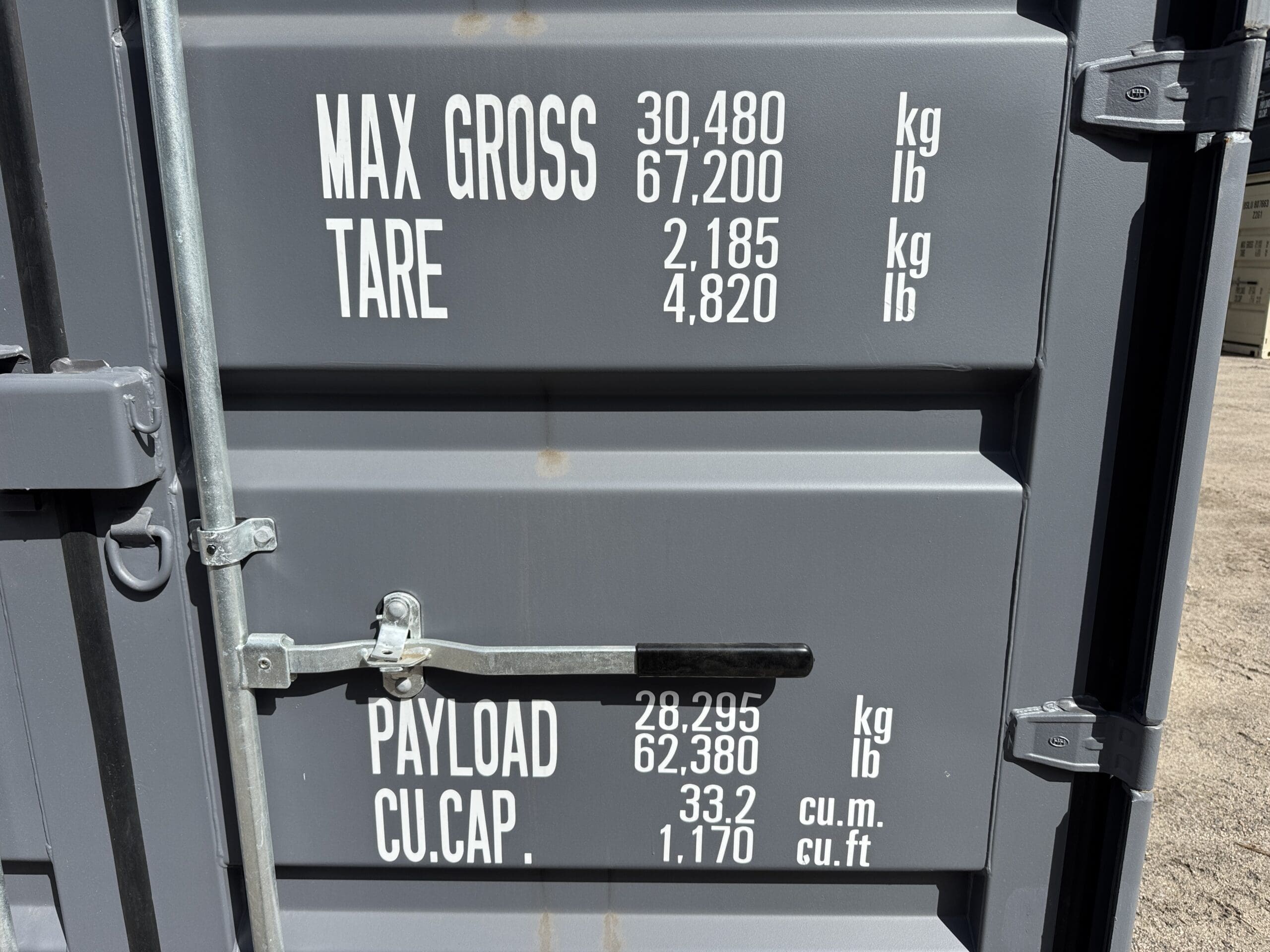 20ft New Shipping Container – Wind & Watertight – Gray — 20ft — new (image 4 of 12)