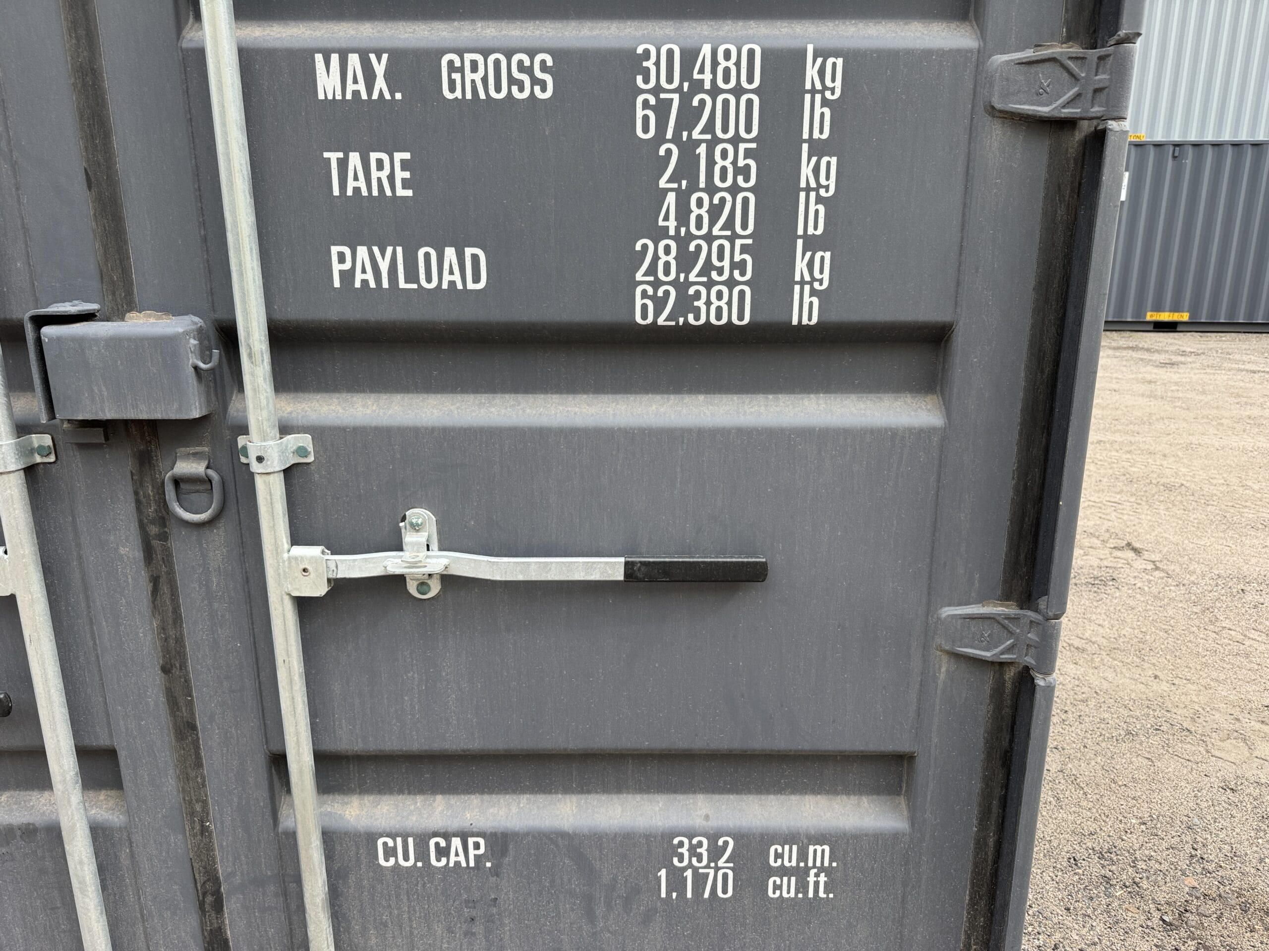 20ft New Shipping Container – Wind & Watertight – Gray — 20ft — new (image 4 of 12)