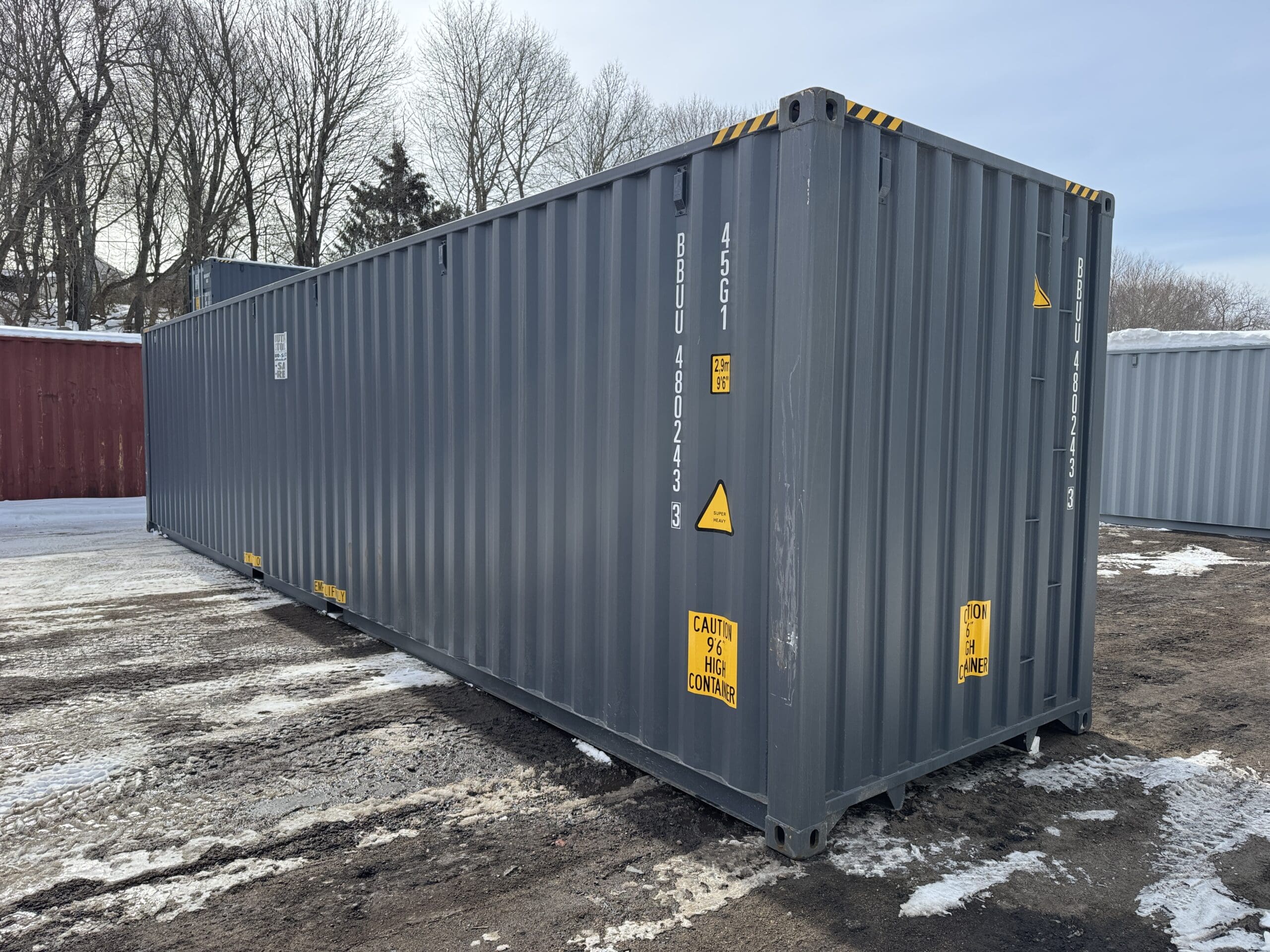 40ft New High Cube Shipping Container – Wind & Watertight – Gray — 40ft — new (image 10 of 12)