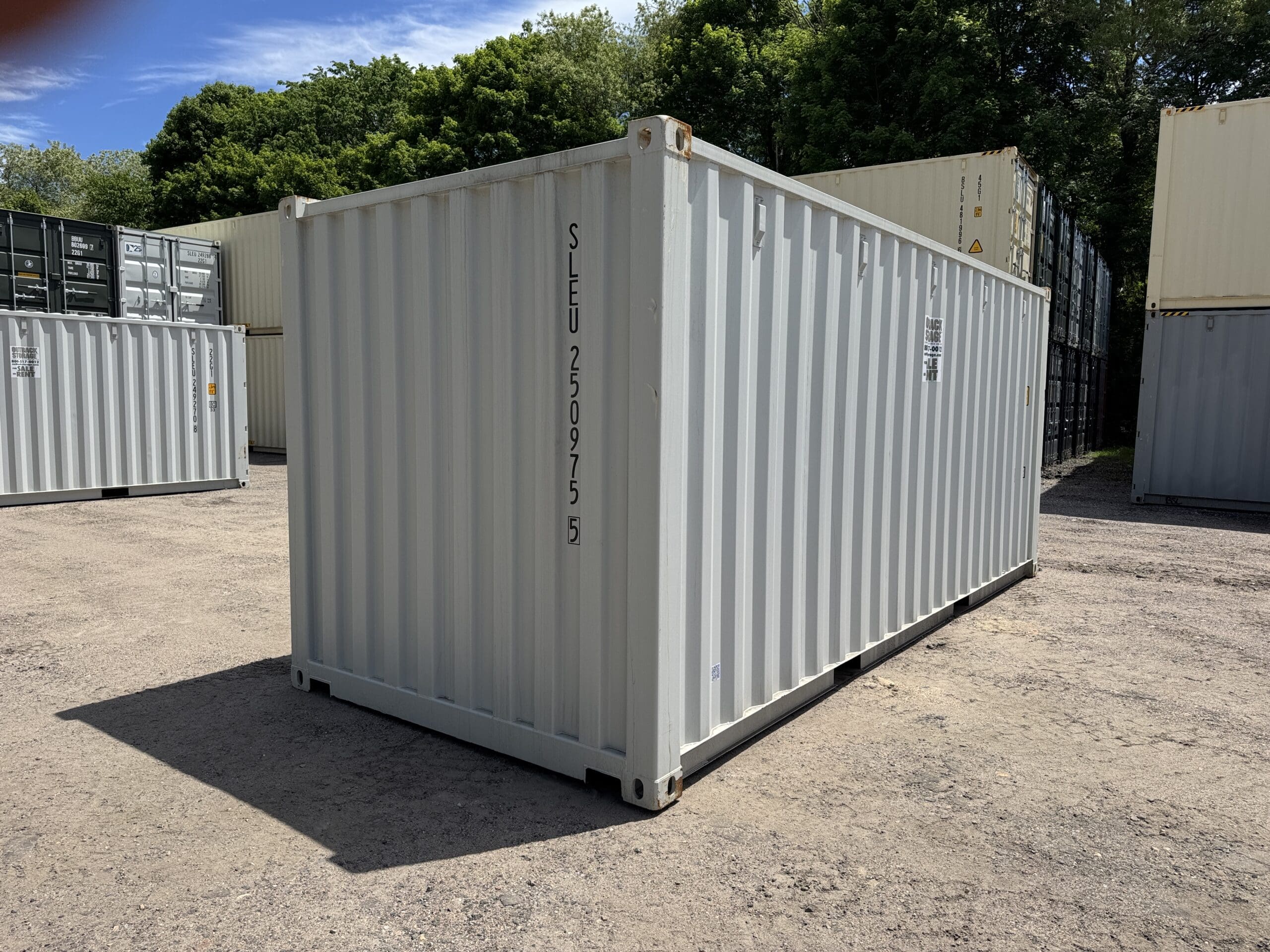 20ft New Shipping Container – Wind & Watertight – Gray — 20ft — new (image 11 of 12)
