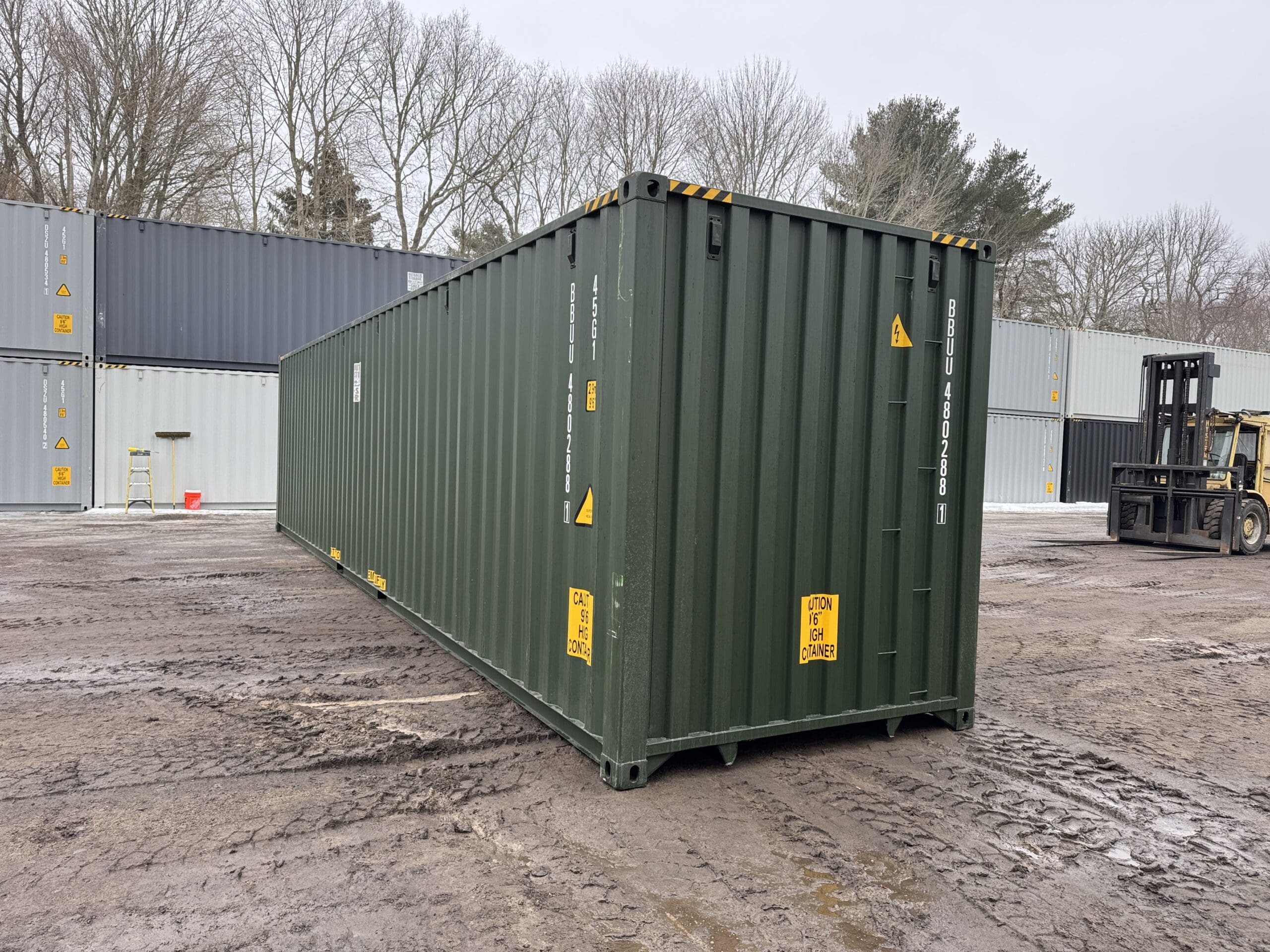 40ft New High Cube Shipping Container – Wind & Watertight – Green — 40ft — new (image 10 of 12)