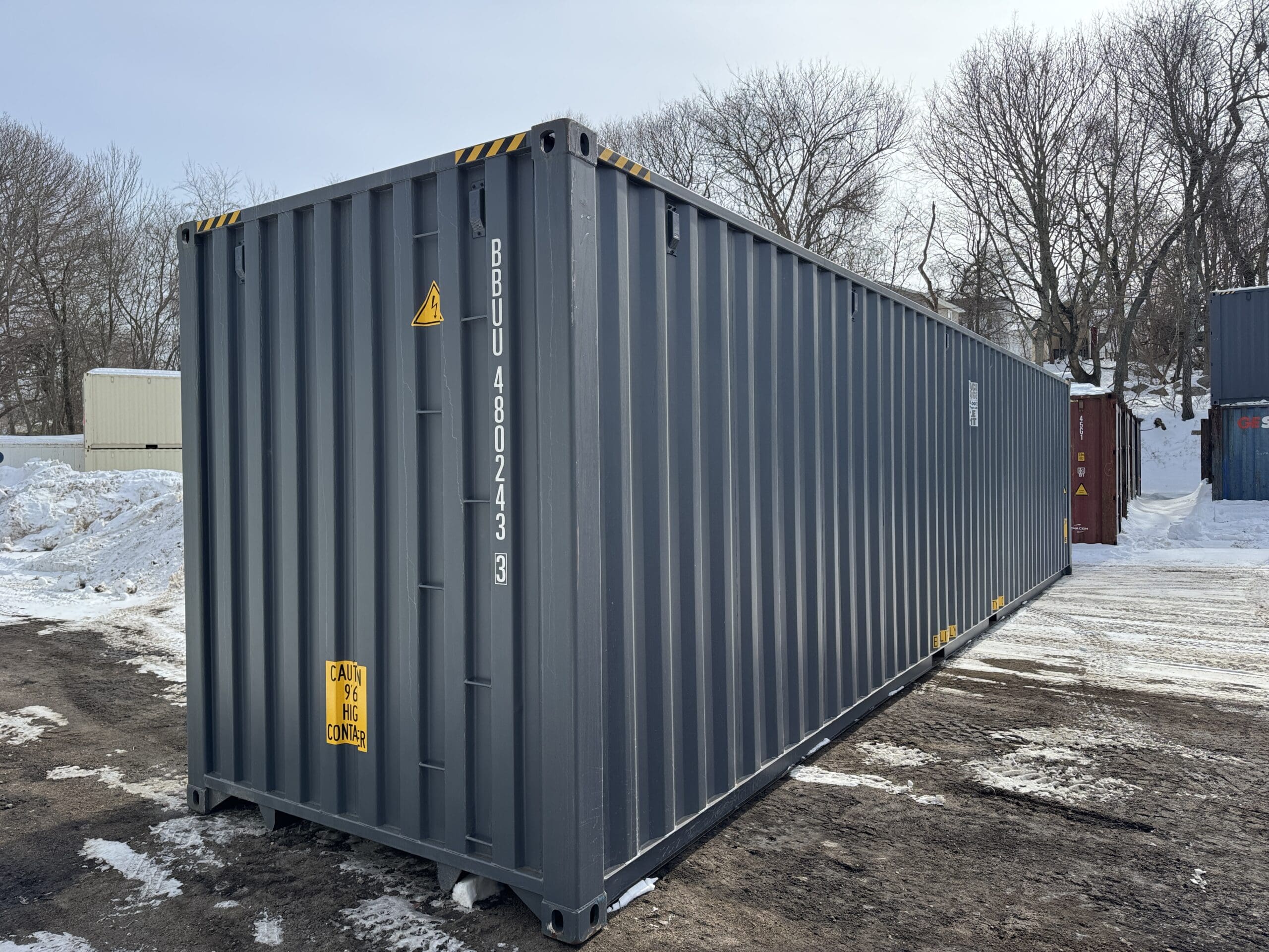 40ft New High Cube Shipping Container – Wind & Watertight – Gray — 40ft — new (image 12 of 12)