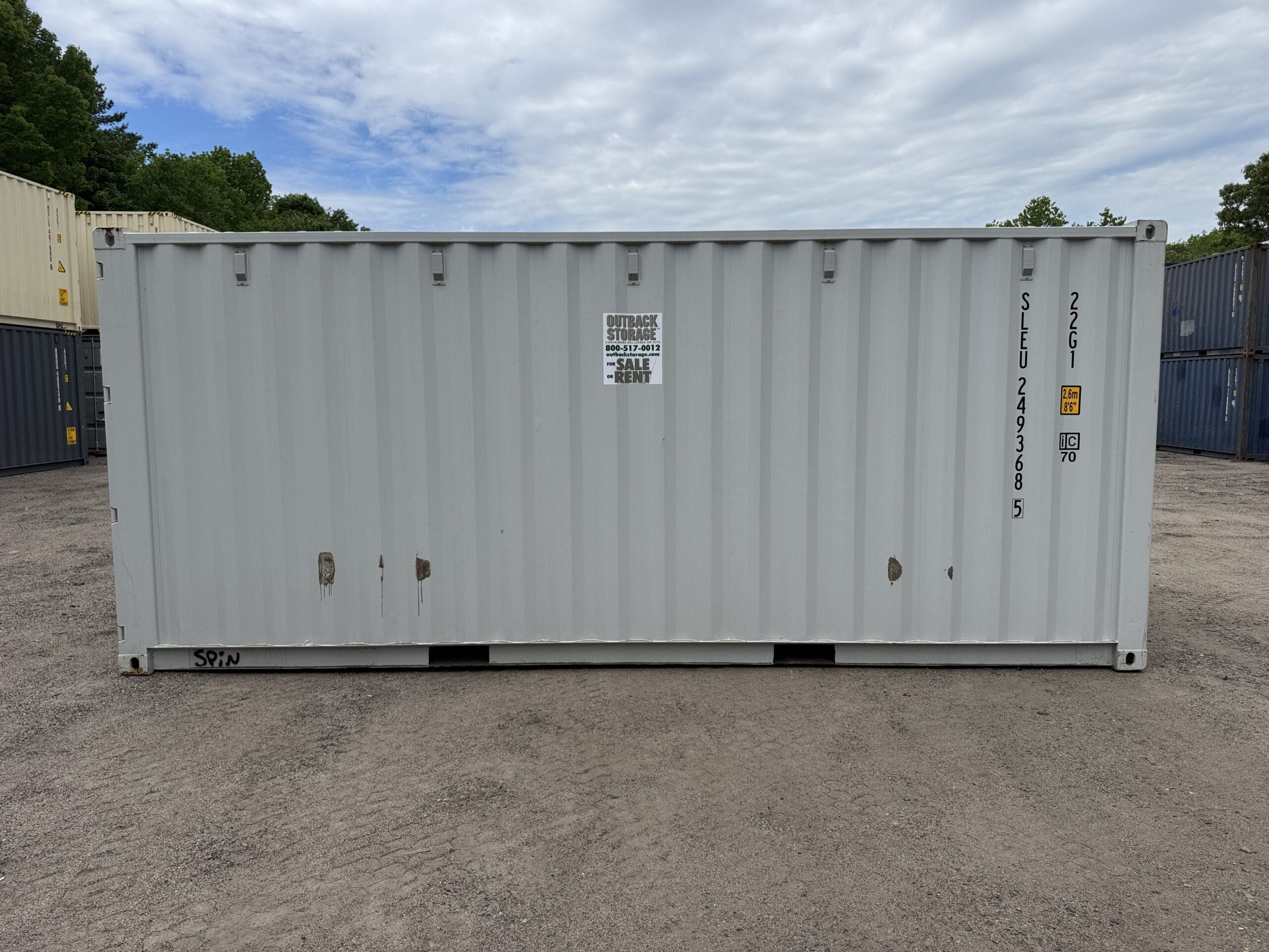 20ft New Shipping Container – Wind & Watertight – Gray — 20ft — new (image 9 of 12)