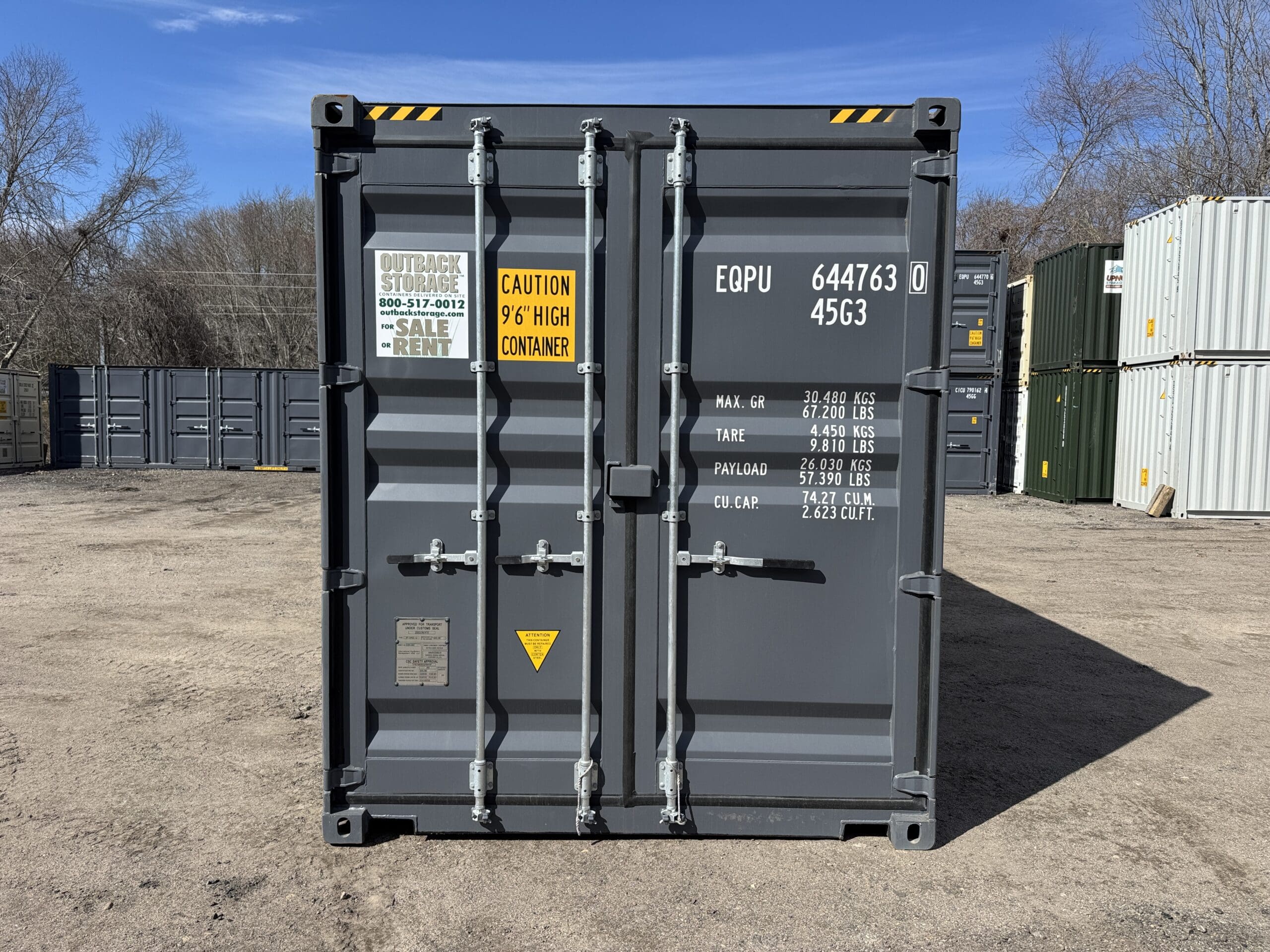 40ft New High Cube Shipping Container – Wind & Watertight – Dk Gray — 40ft — new (image 3 of 12)