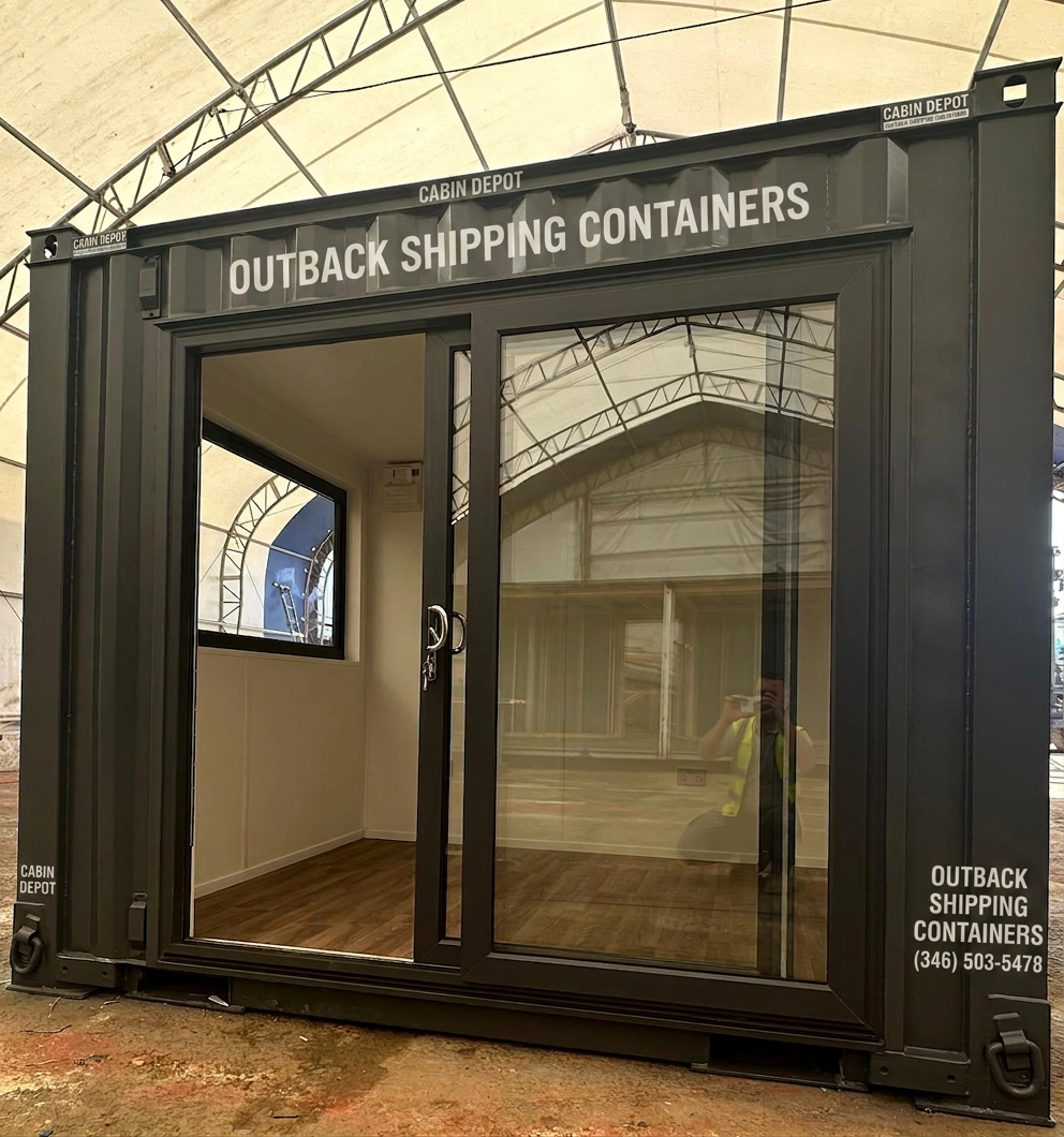 10x8 ft 10X8FT for Sale — Front Exterior View | Outback Shipping Containers 2 10x8 ft — CUSTOM OFFICE / GARDEN ROOM — image 1 of 14