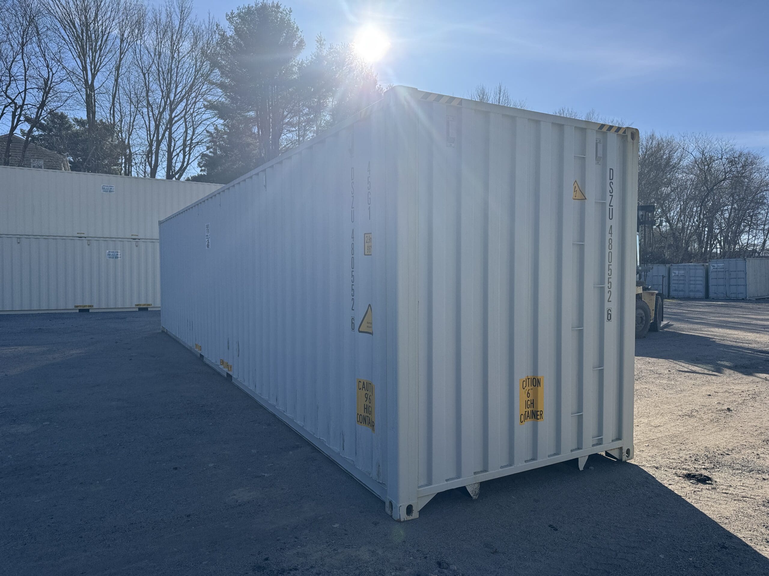 40ft New High Cube Shipping Container – Wind & Watertight – Gray — 40ft — new (image 9 of 12)