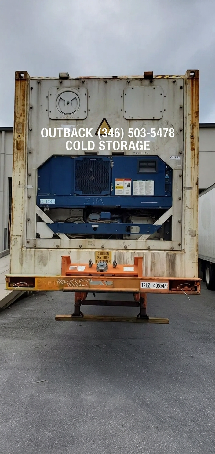 40ft HC Reefer Container–Wind & Water Tight, Non-Working For Sale — 40ft refrigerated container (image 2 of 5)