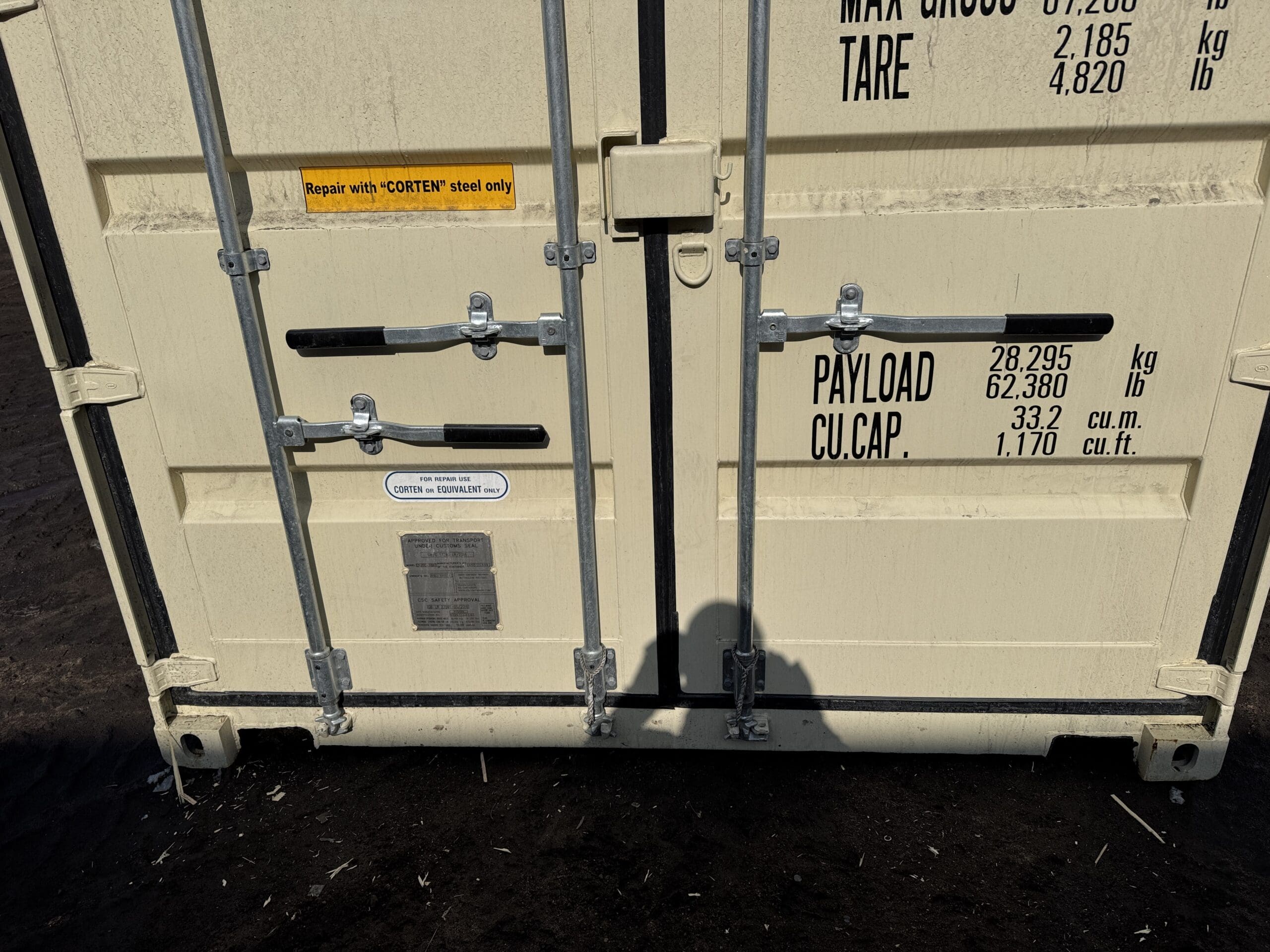 20ft New Shipping Container – Wind & Watertight – Beige — 20ft — new (image 6 of 12)