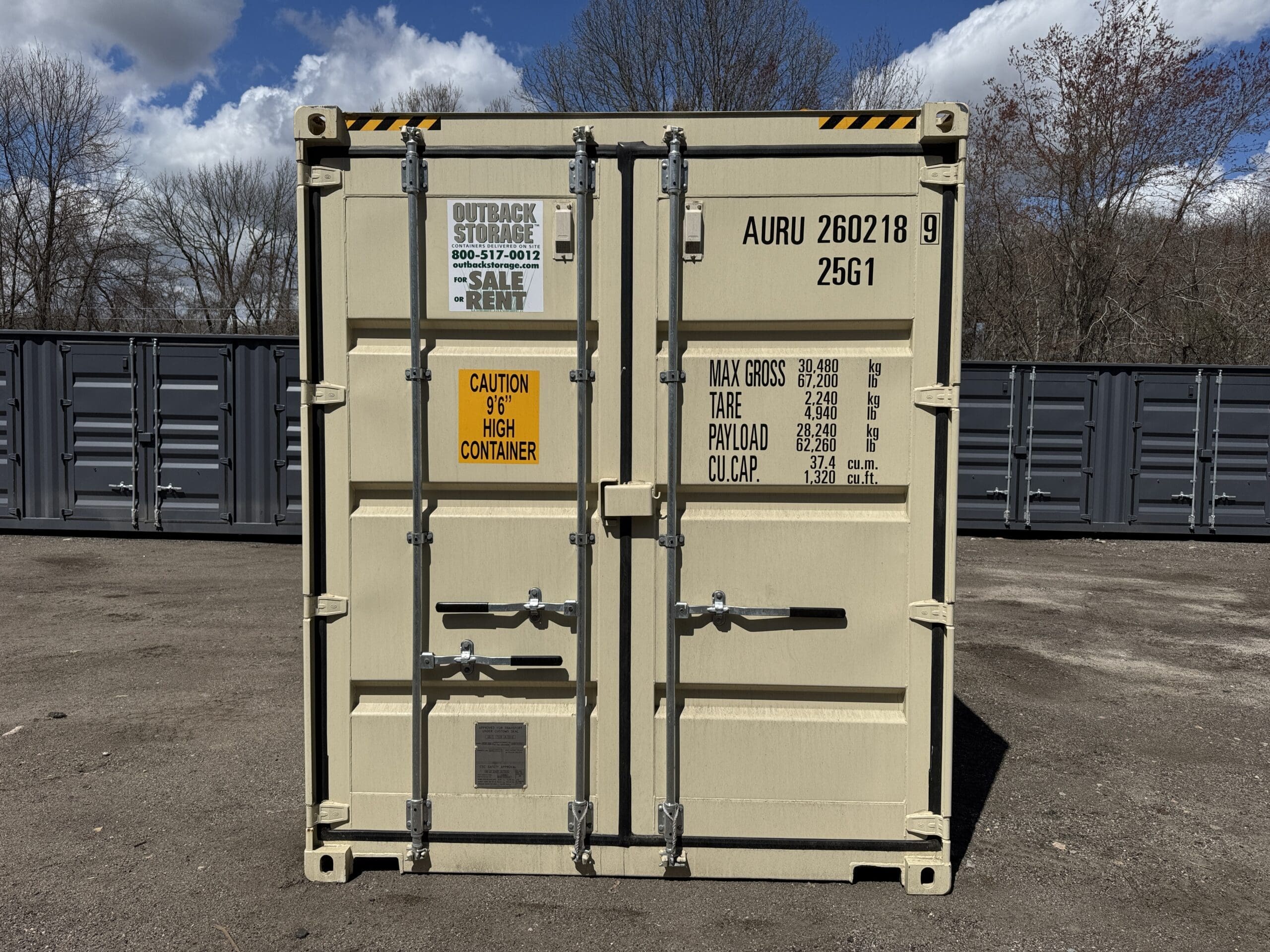 20ft New High Cube Shipping Container – Wind & Watertight – Beige — 20ft — new (image 3 of 12)