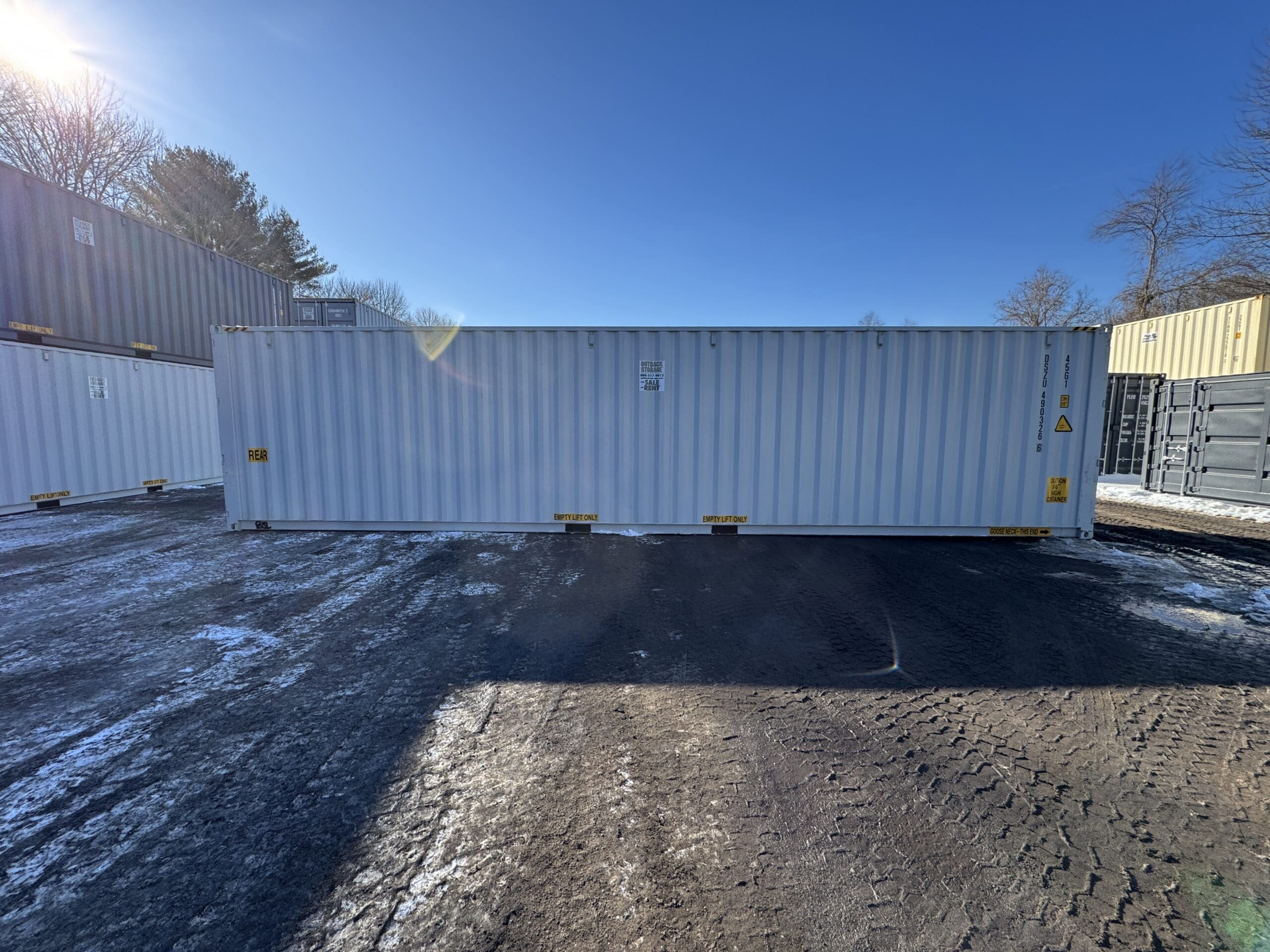 40ft New High Cube Shipping Container – Wind & Watertight – Gray — 40ft — new (image 9 of 12)