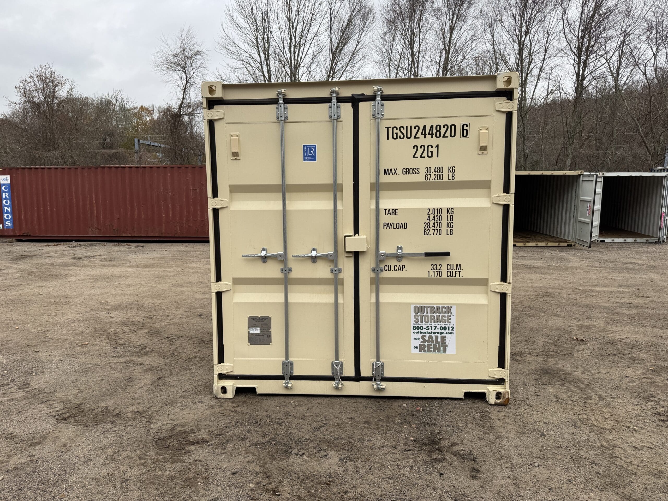 20ft New Shipping Container – Wind & Watertight – Beige — 20ft — new (image 3 of 12)