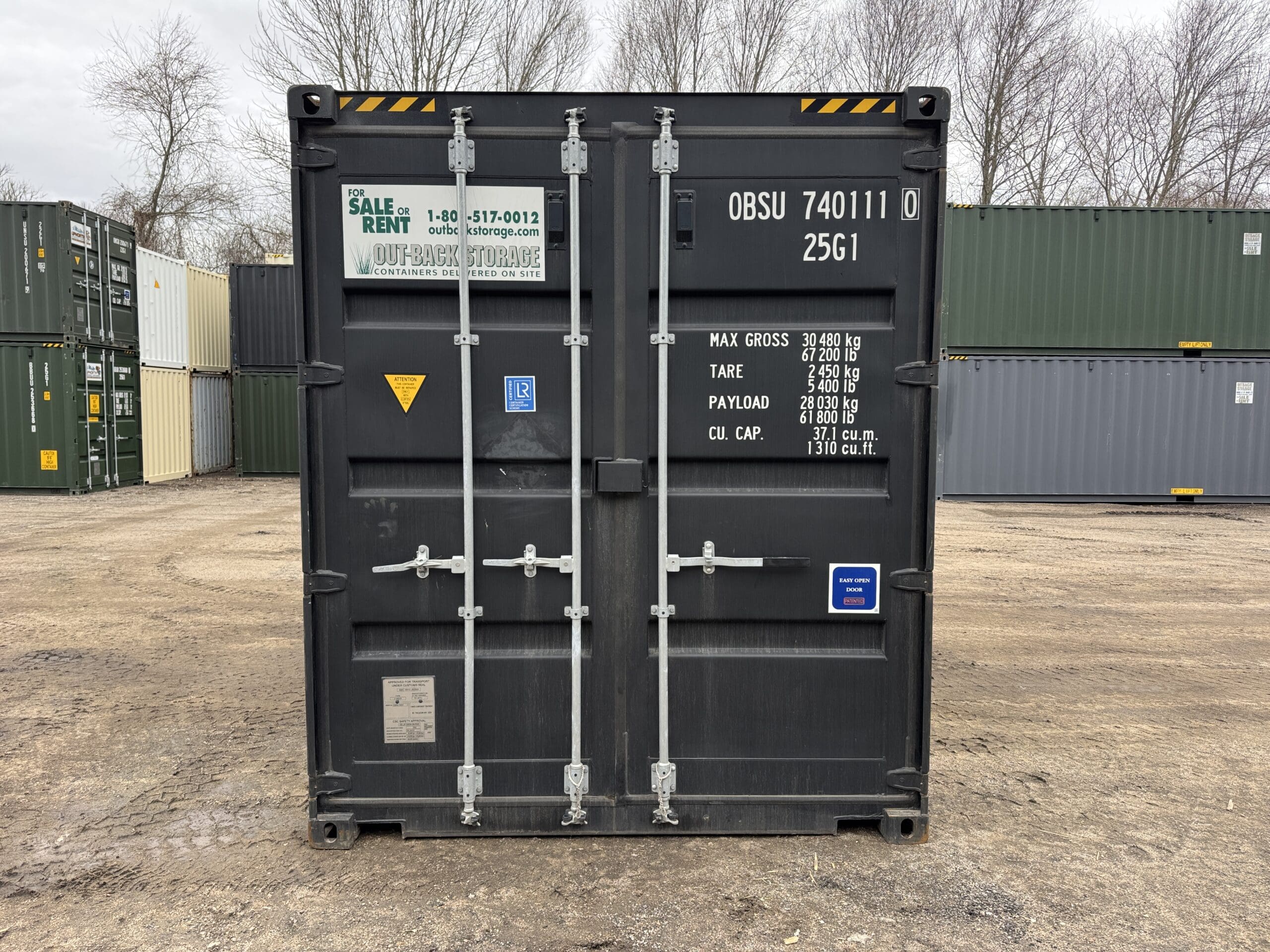 20ft New High Cube Shipping Container – Wind & Watertight – Black — 20ft — new (image 3 of 12)