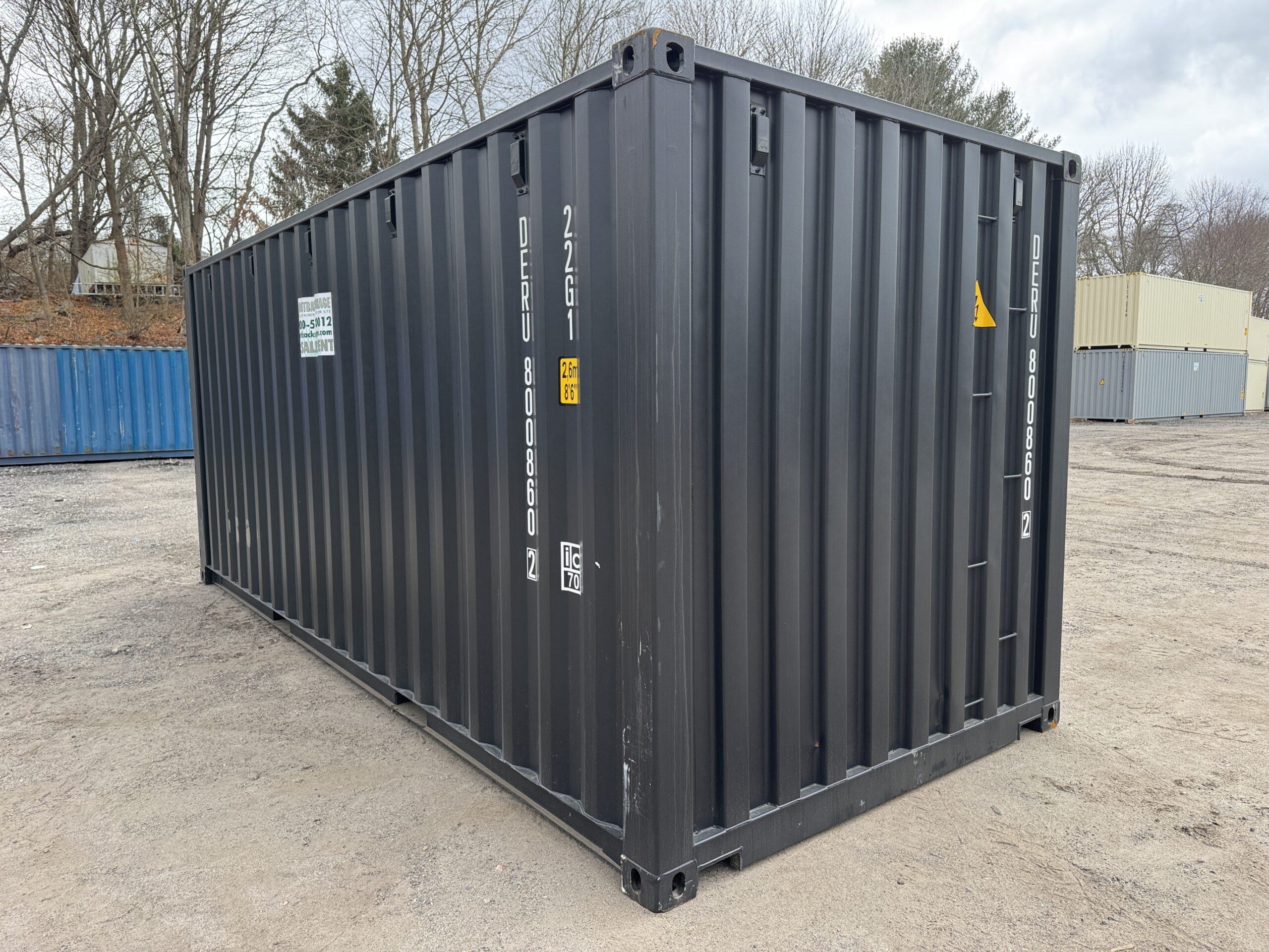 20ft New Shipping Container – Wind & Watertight – Black — 20ft — new (image 11 of 12)