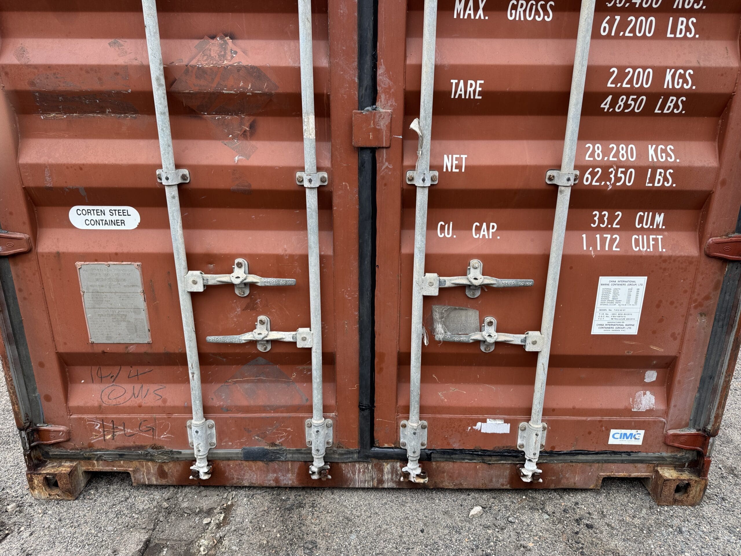 20ft Used Shipping Container – Wind & Watertight – Red — 20ft — used (image 6 of 12)