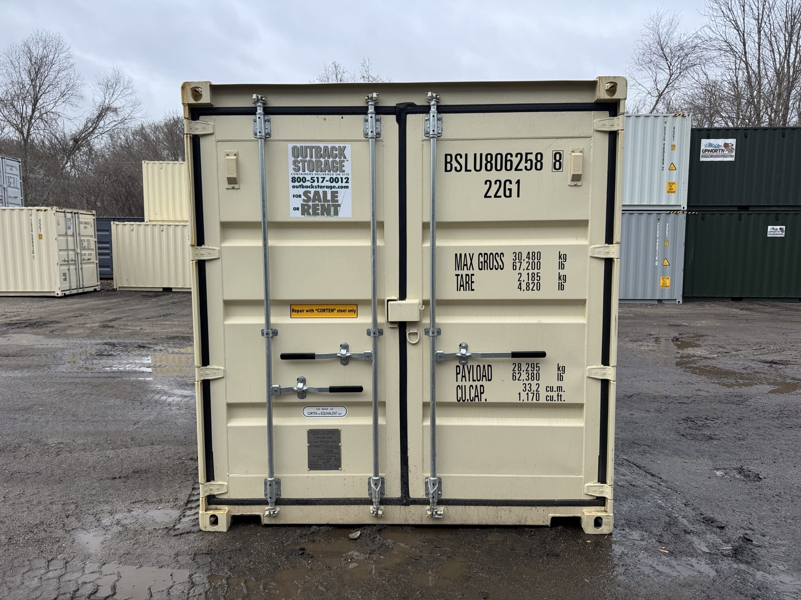 20ft New Shipping Container – Wind & Watertight – Beige — 20ft — new (image 3 of 12)