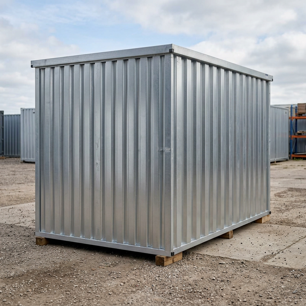 3M X 2.1M Flat Pack Storage Container – Galvanised Steel — new — storage containers (image 5 of 6)