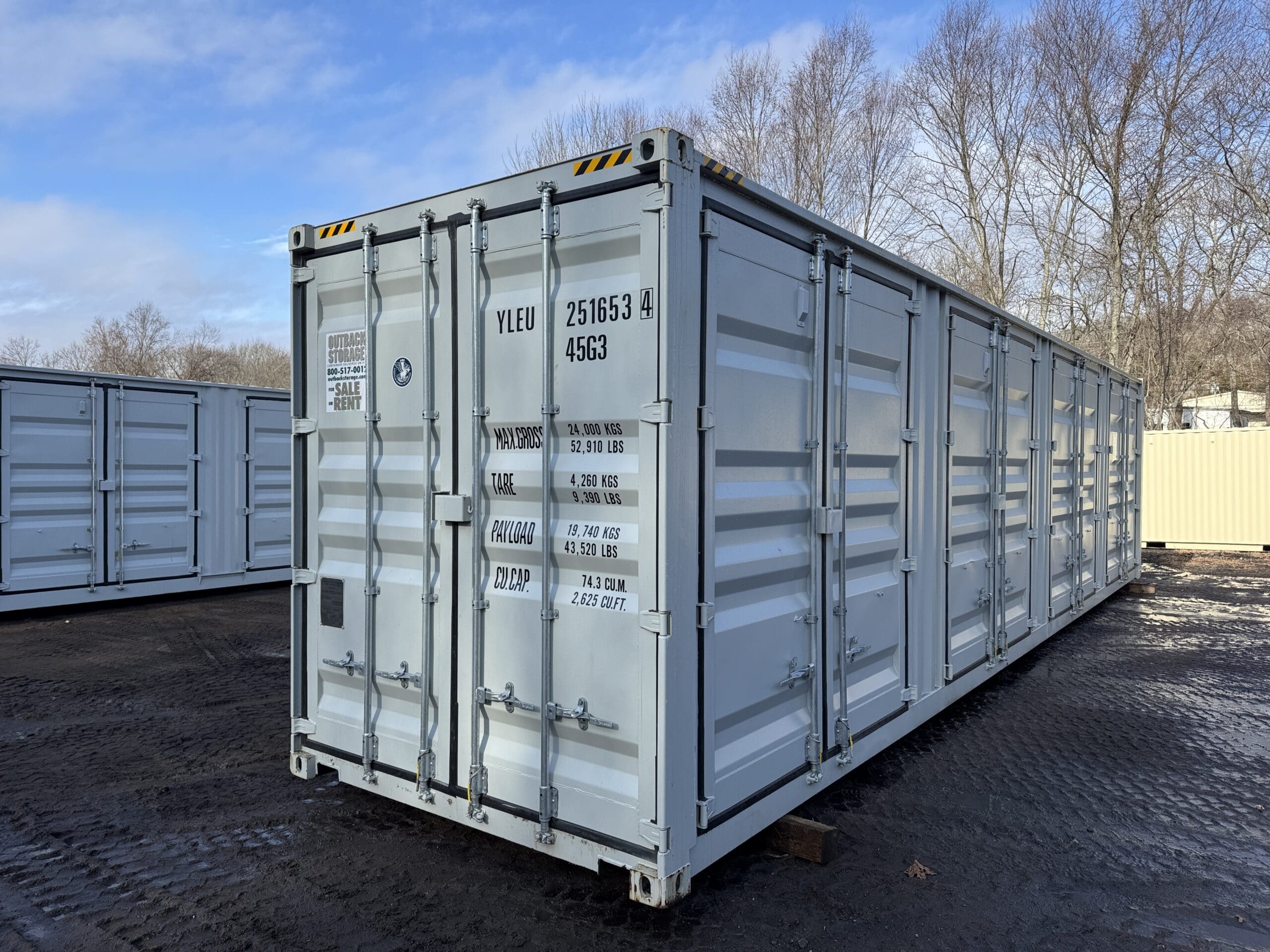 40ft New High Cube Shipping Container – Wind & Watertight – Lt Gray — 40ft — new (image 4 of 12)