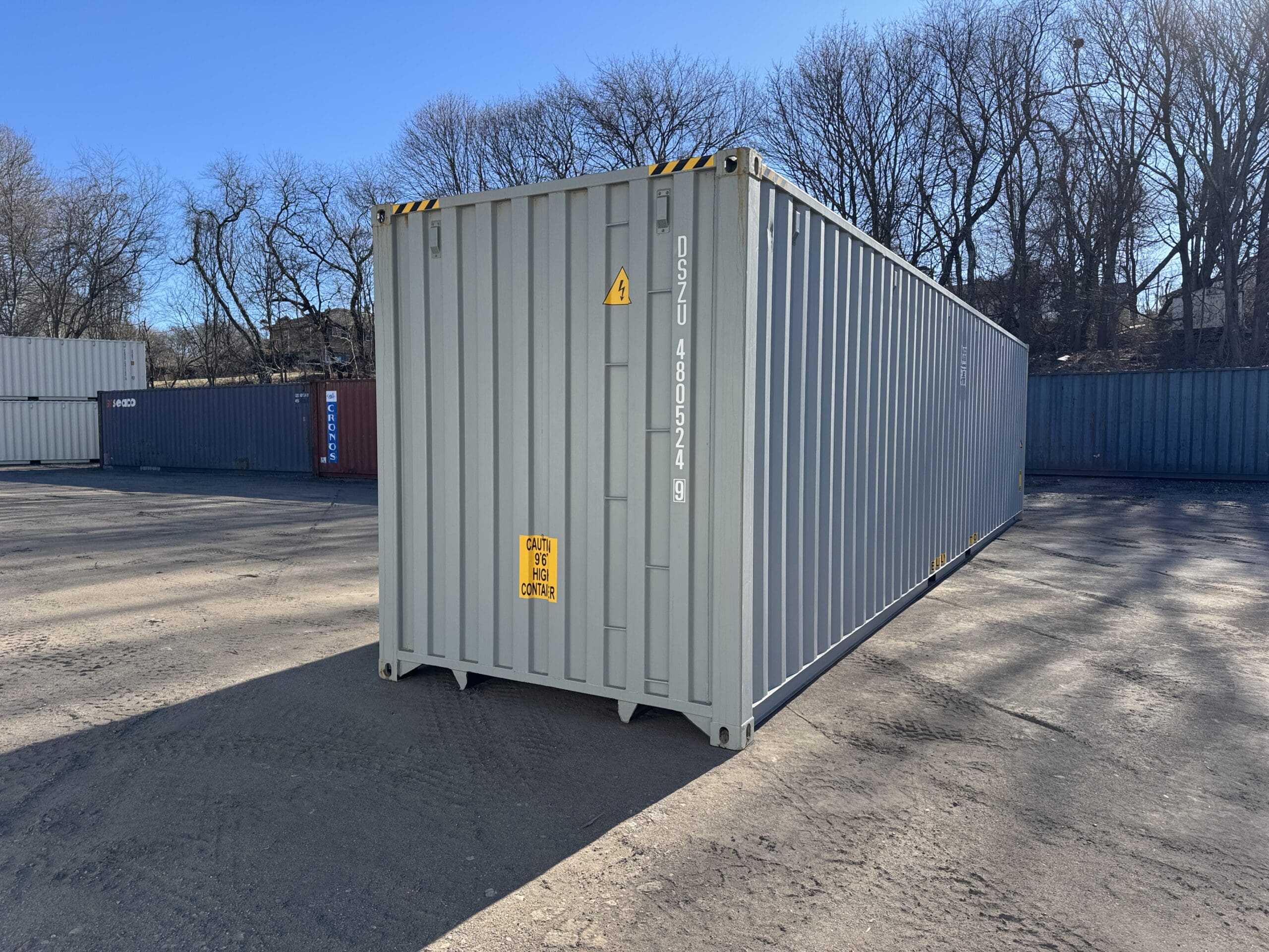 40ft New High Cube Shipping Container – Wind & Watertight – Gray — 40ft — new (image 12 of 12)