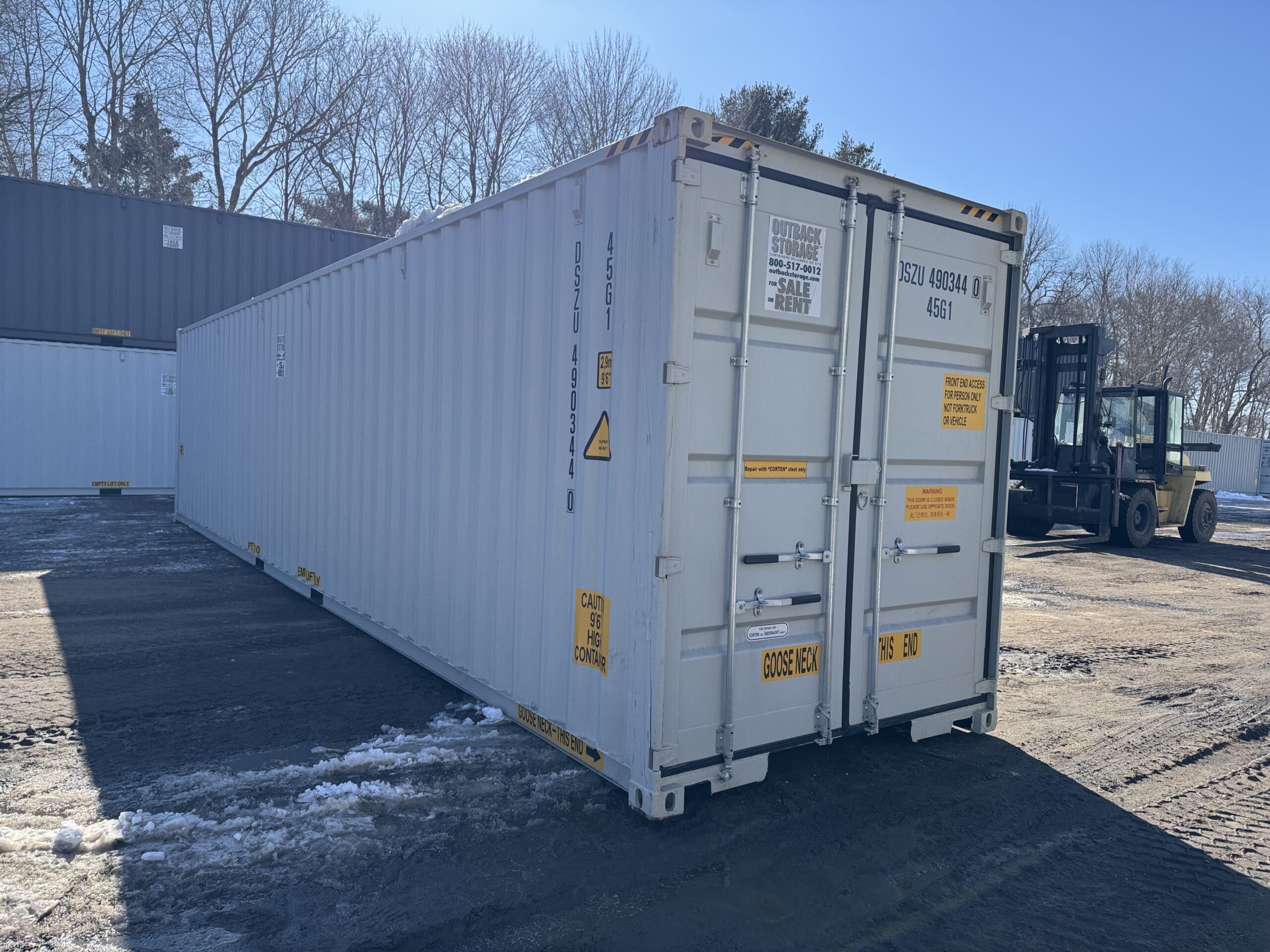 40ft New High Cube Shipping Container – Wind & Watertight – Gray — 40ft — new (image 10 of 12)
