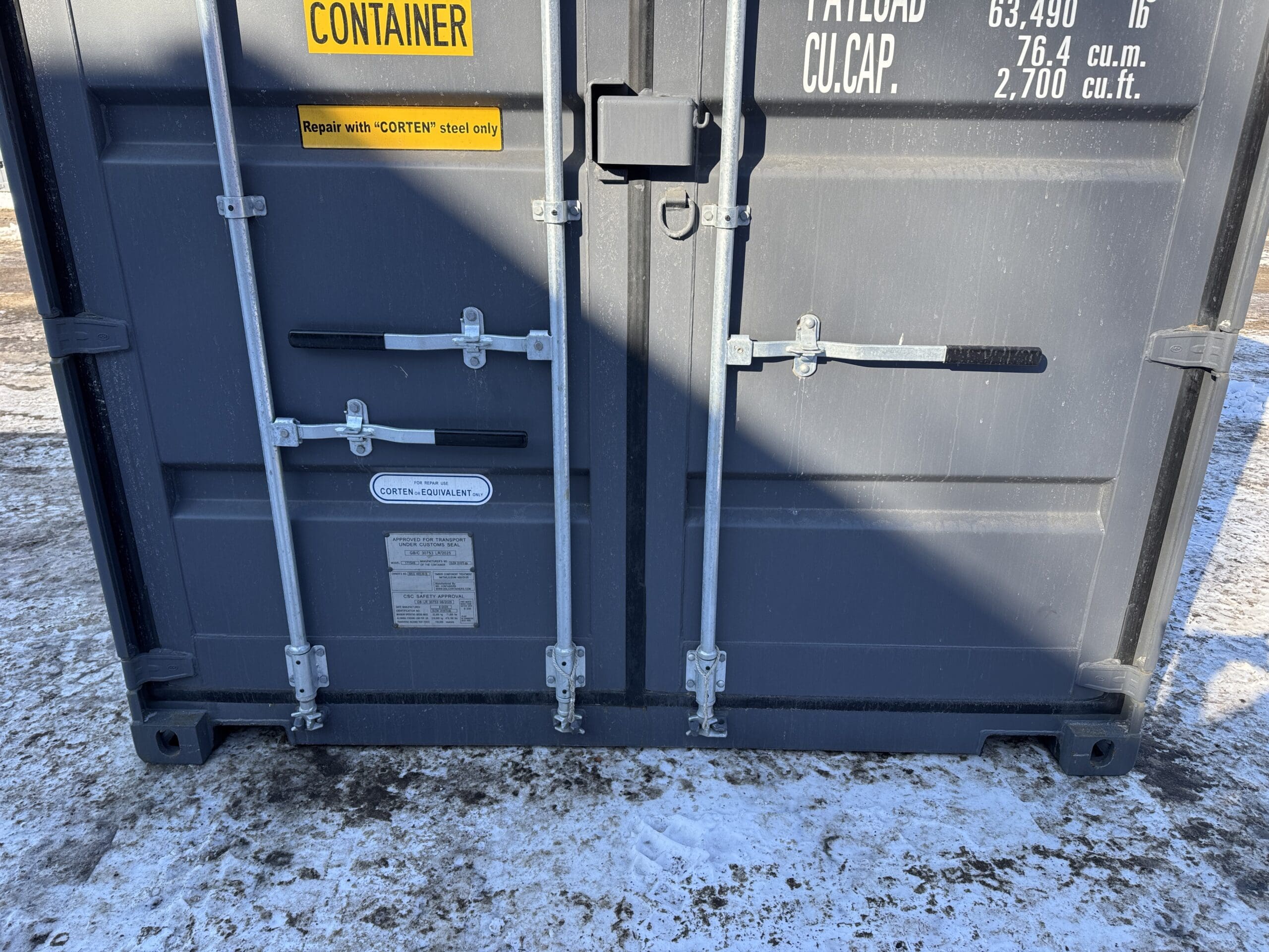 40ft New High Cube Shipping Container – Wind & Watertight – Gray — 40ft — new (image 6 of 12)