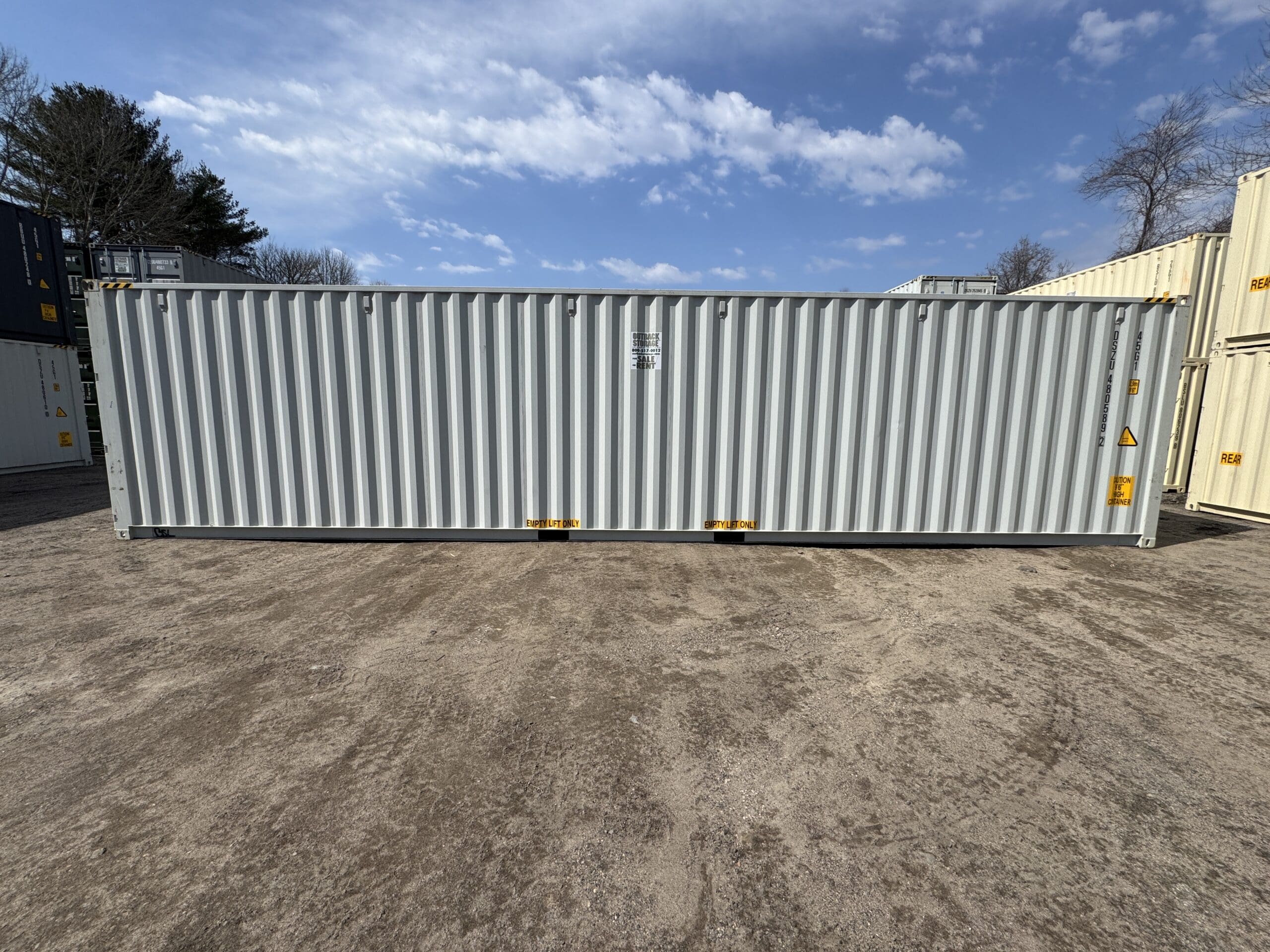 40ft New High Cube Shipping Container – Wind & Watertight – Gray — 40ft — new (image 8 of 12)