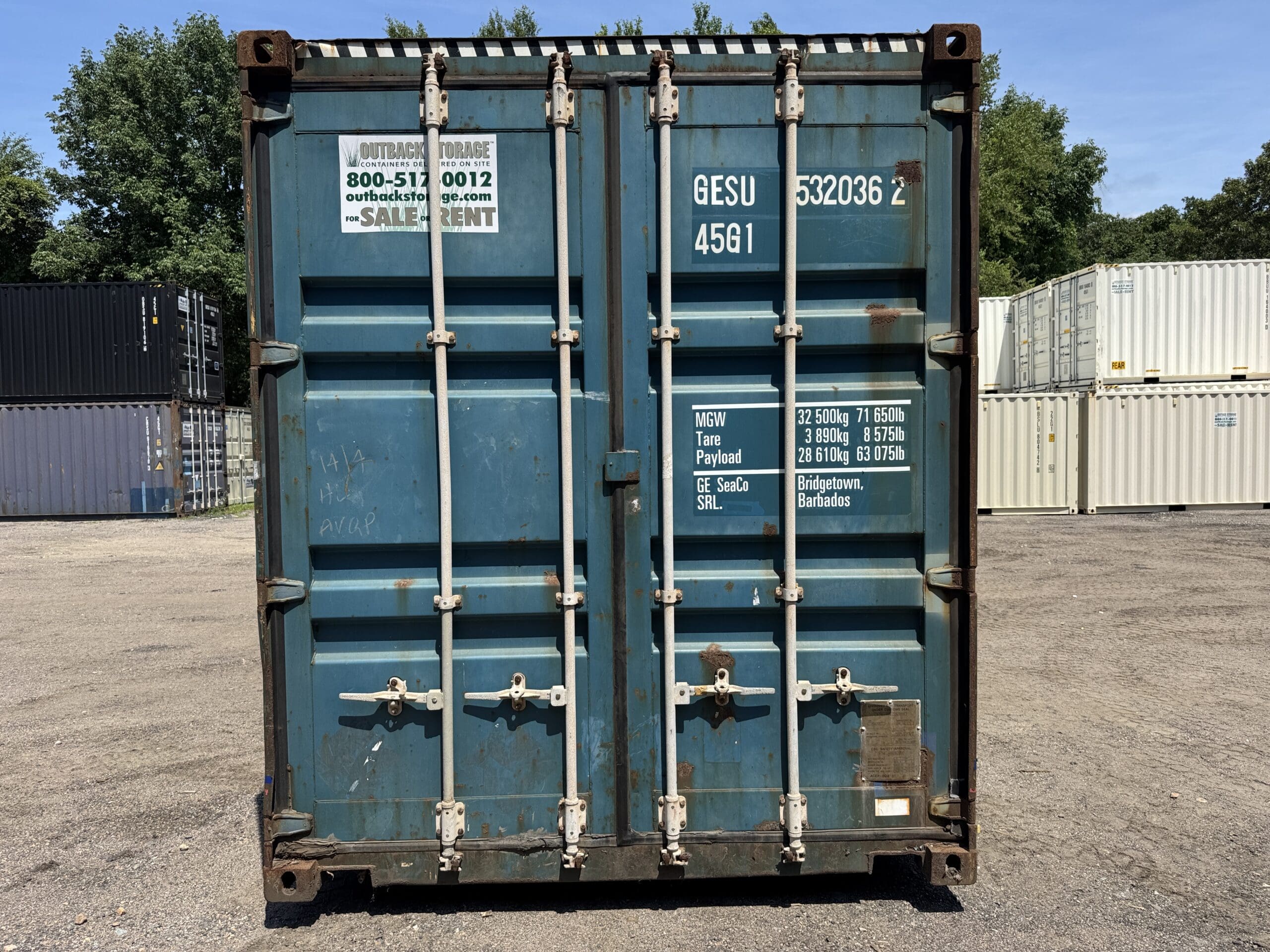 40ft Used High Cube Shipping Container – Wind & Watertight – Blue — 40ft — used (image 3 of 12)