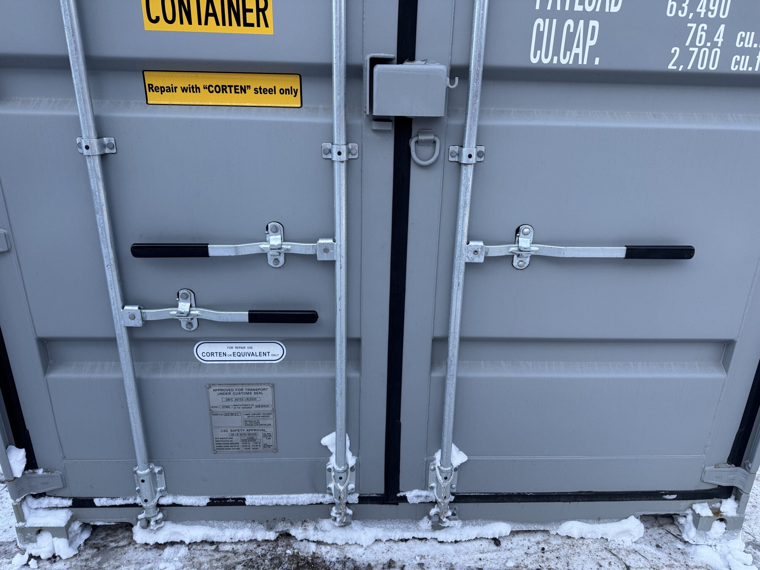 40ft New High Cube Shipping Container – Wind & Watertight – Gray — 40ft — new (image 6 of 12)
