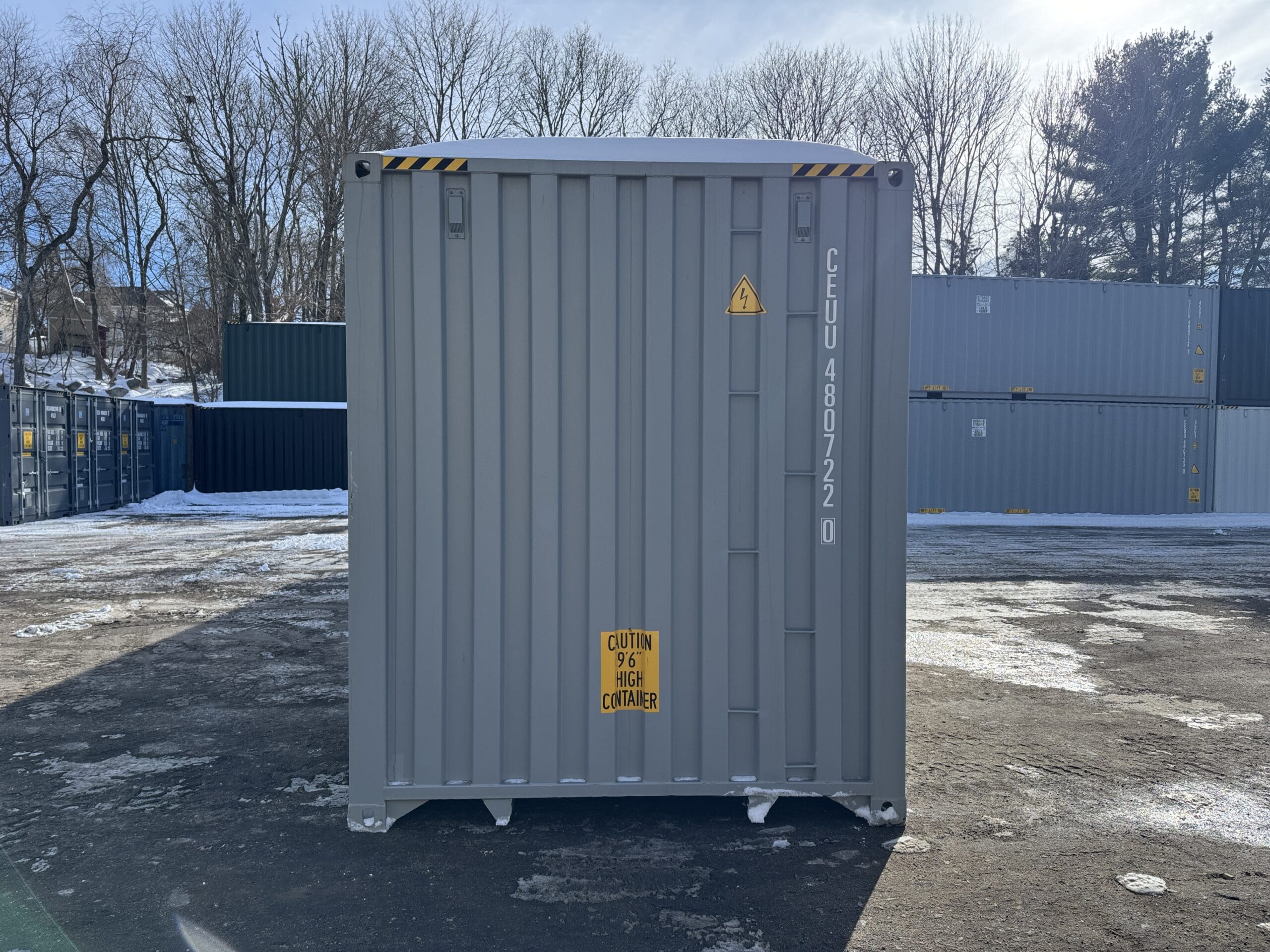 40ft New High Cube Shipping Container – Wind & Watertight – Gray — 40ft — new (image 11 of 12)