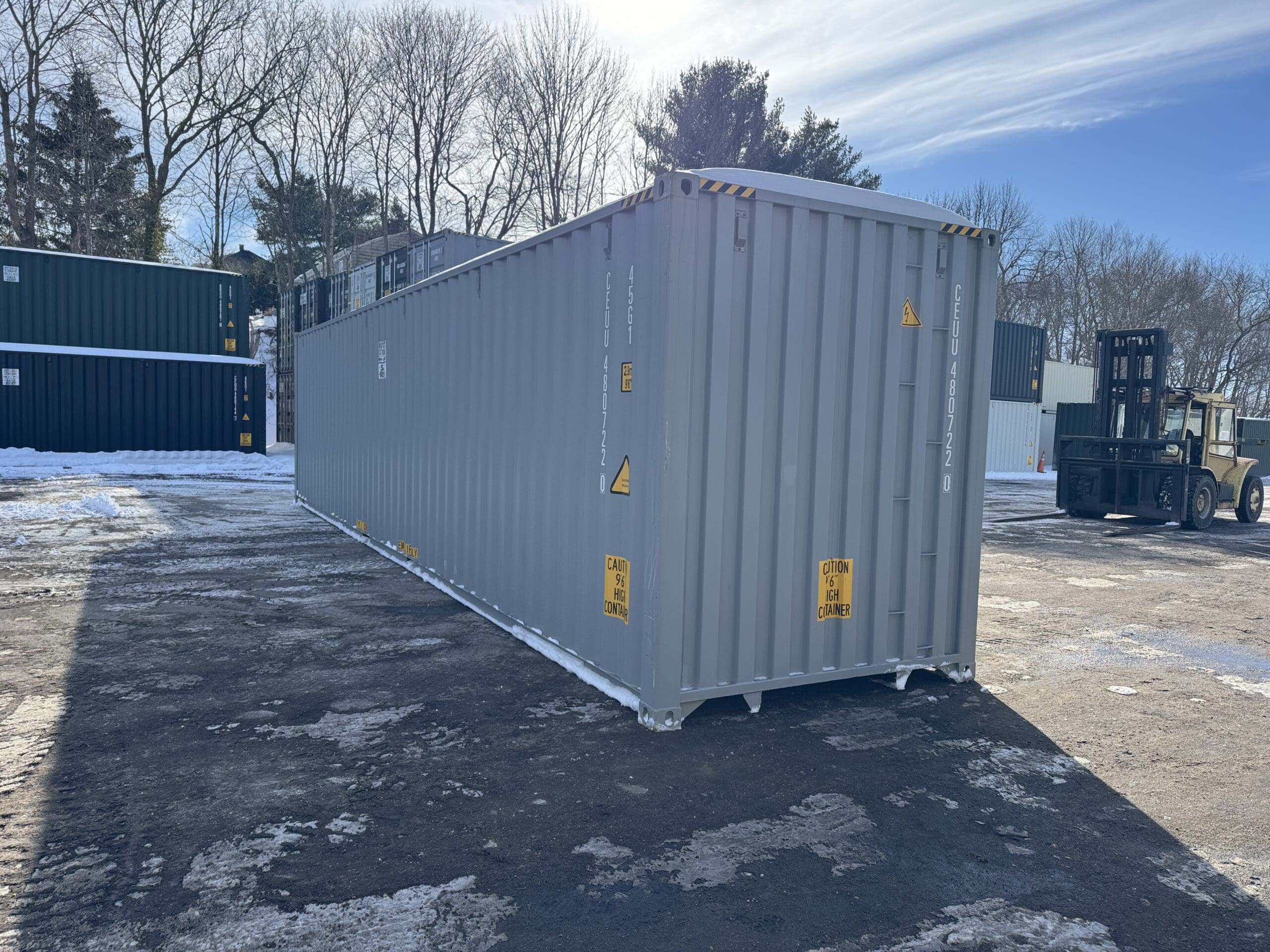 40ft New High Cube Shipping Container – Wind & Watertight – Gray — 40ft — new (image 10 of 12)