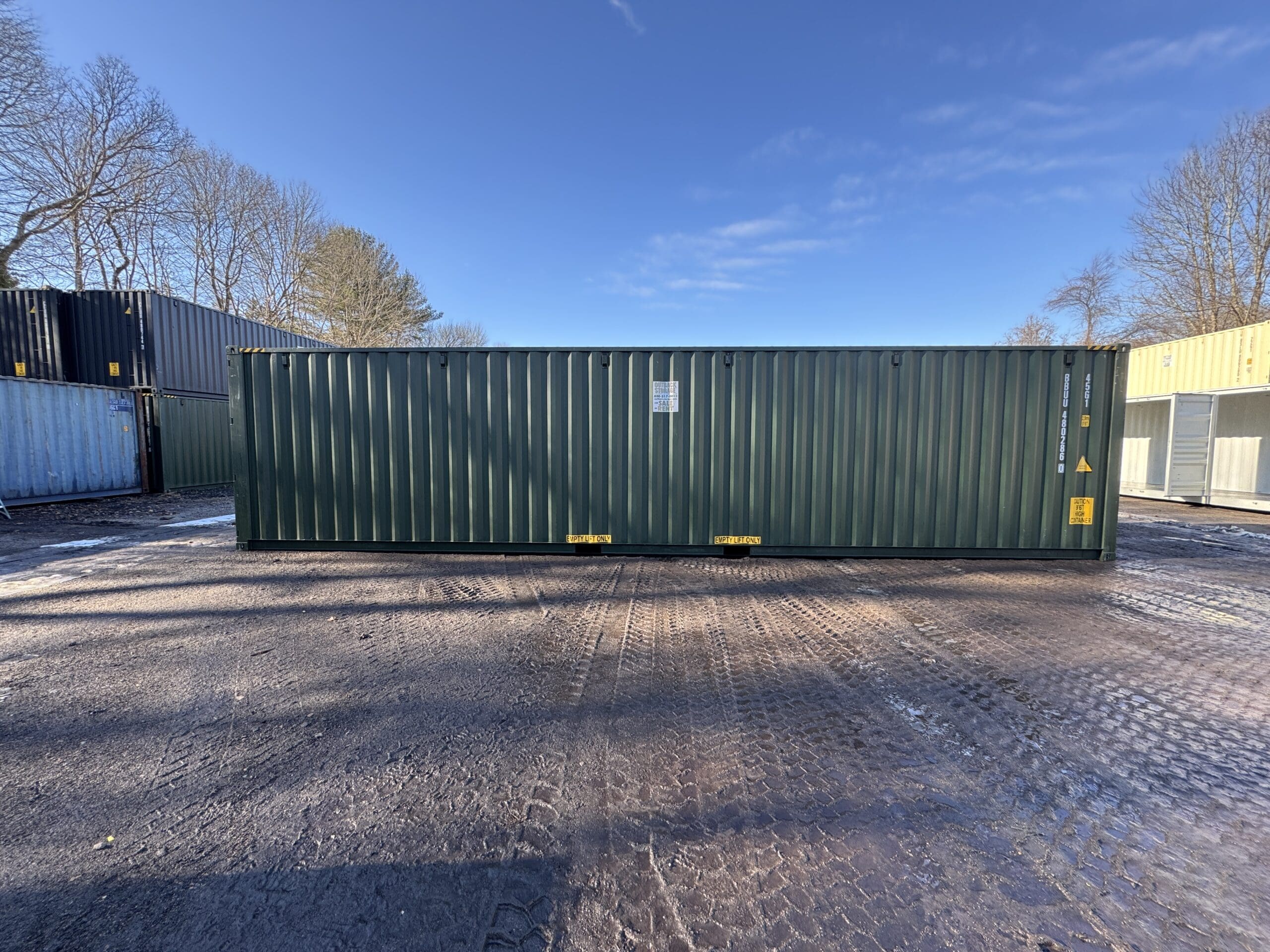 40ft New High Cube Shipping Container – Wind & Watertight – Green — 40ft — new (image 9 of 12)