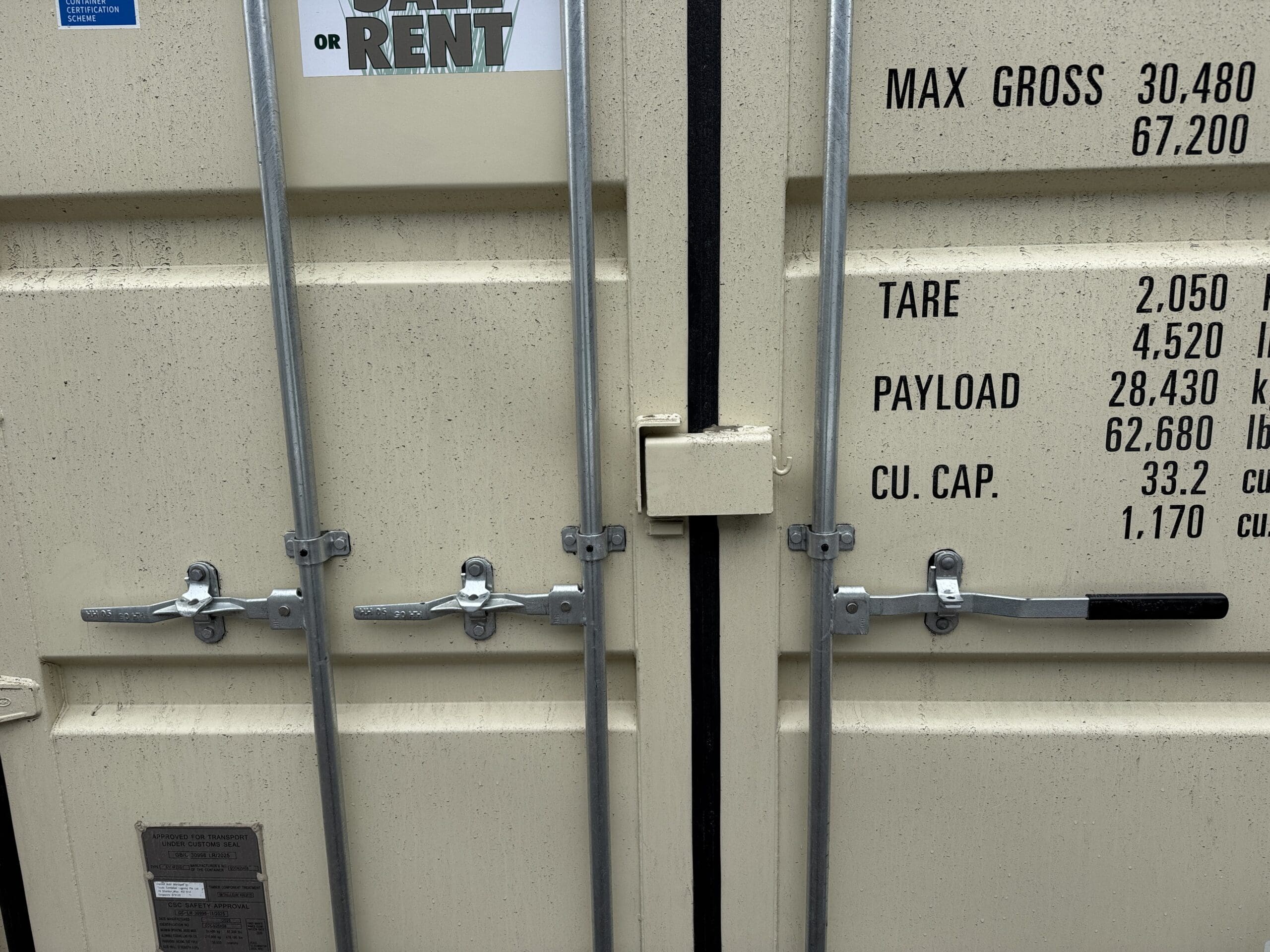 20ft New Shipping Container – Wind & Watertight – Beige — 20ft — new (image 4 of 12)