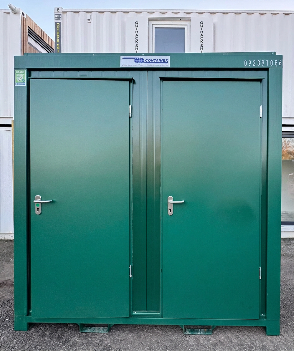 Toilet & Shower Block — 8 x 5 ft Brand New Portable — Green — No 855G — product gallery image 5 of 9