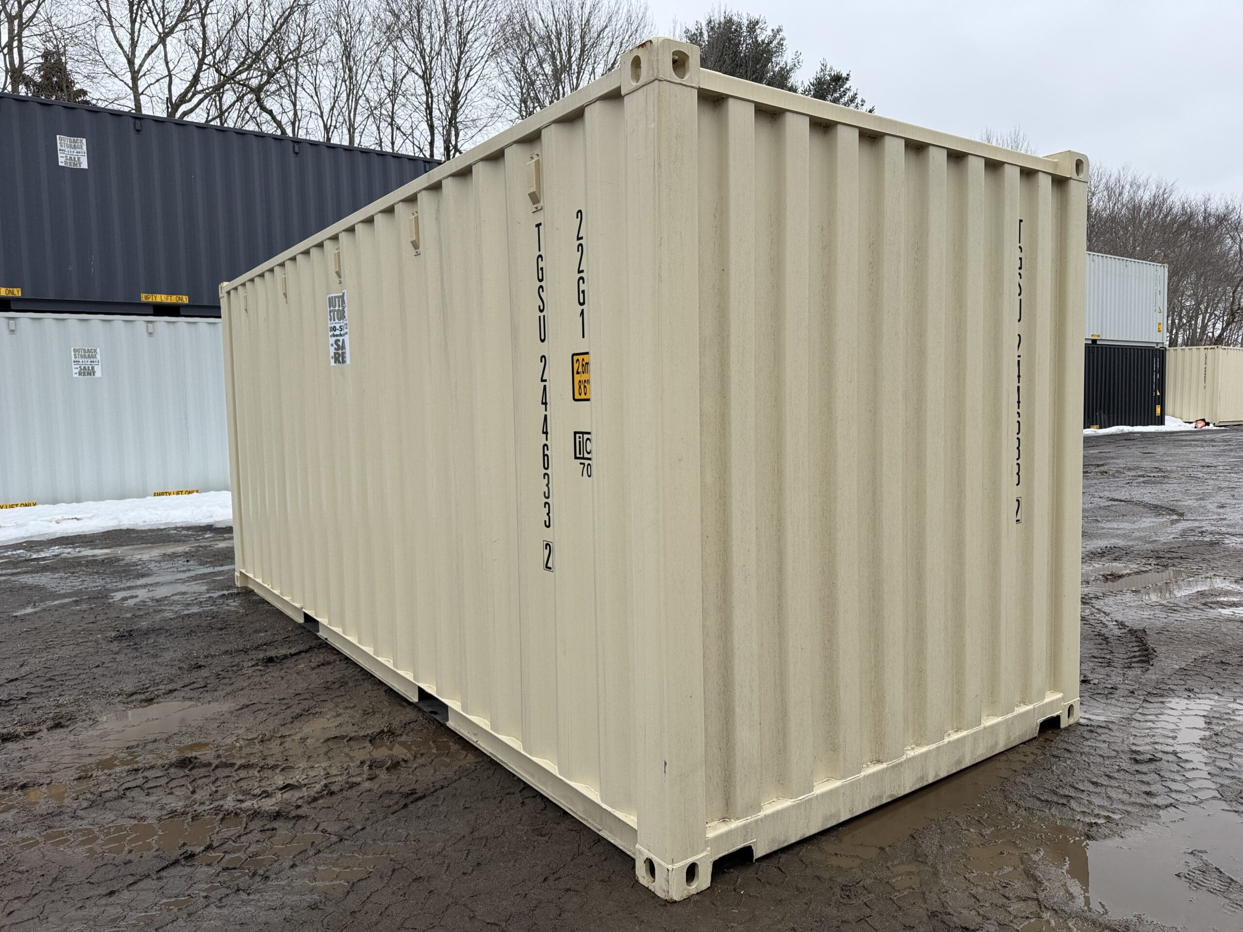 20ft New Shipping Container – Wind & Watertight – Beige — 20ft — new (image 9 of 12)