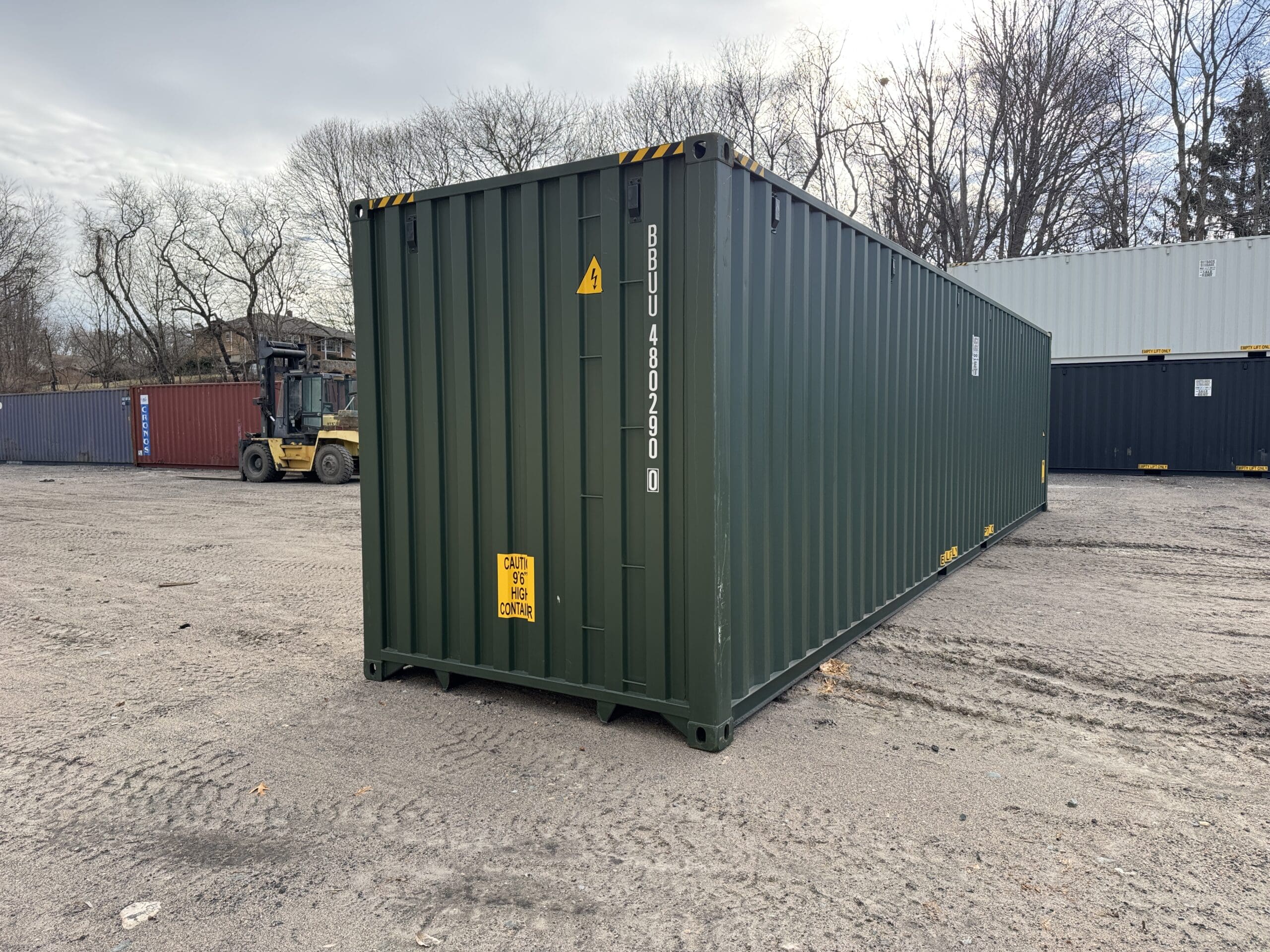40ft New High Cube Shipping Container – Wind & Watertight – Green — 40ft — new (image 12 of 12)
