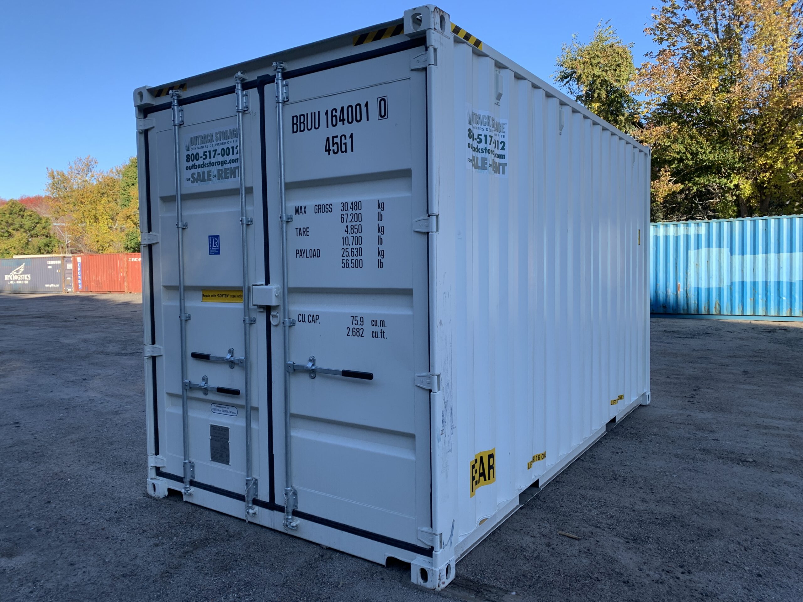 UNIQUE 16ft New High Cube Shipping / Storage Container – Wind & Watertight – White — 16ft — new (image 9 of 11)