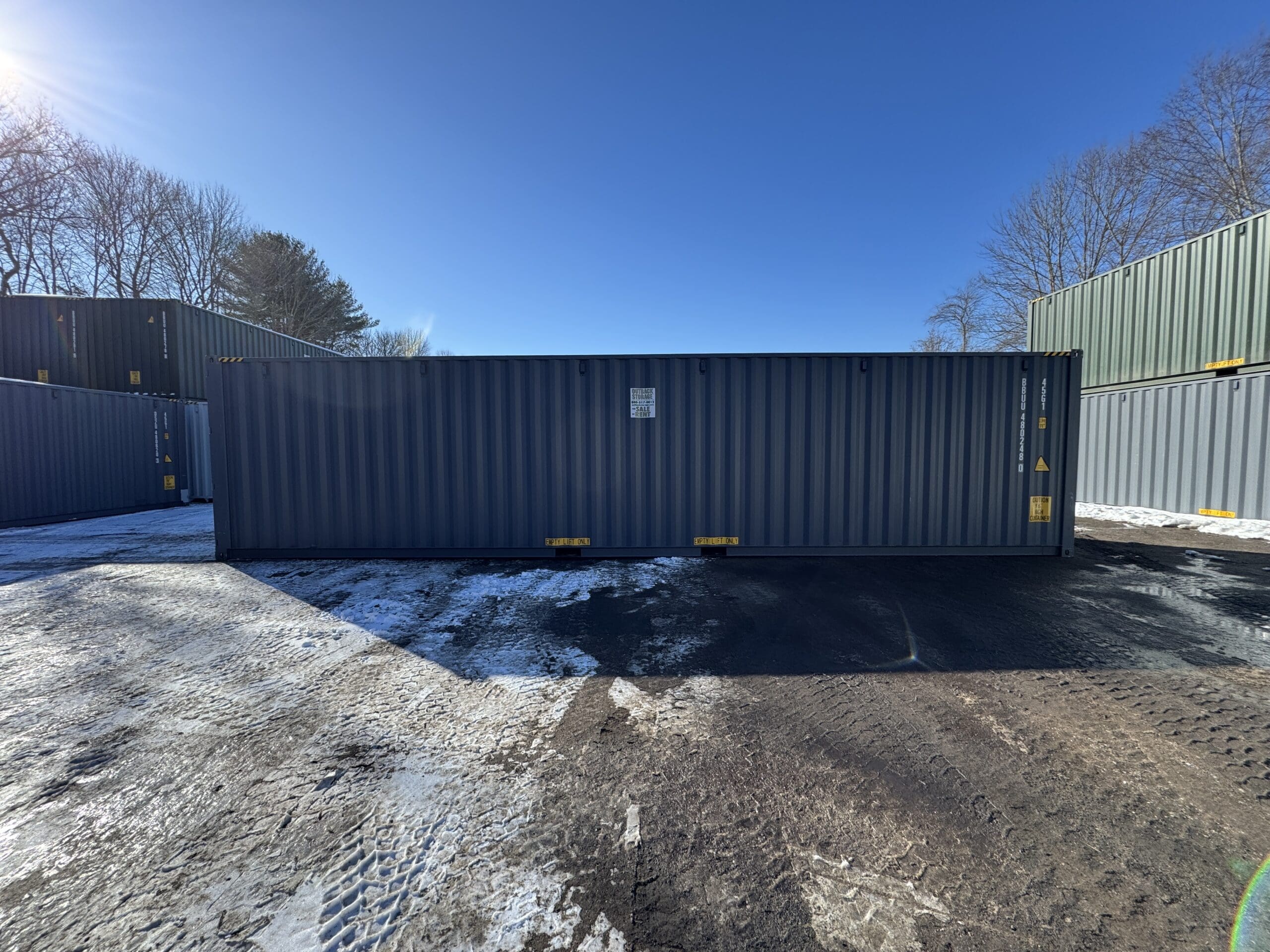 40ft New High Cube Shipping Container – Wind & Watertight – Gray — 40ft — new (image 8 of 12)