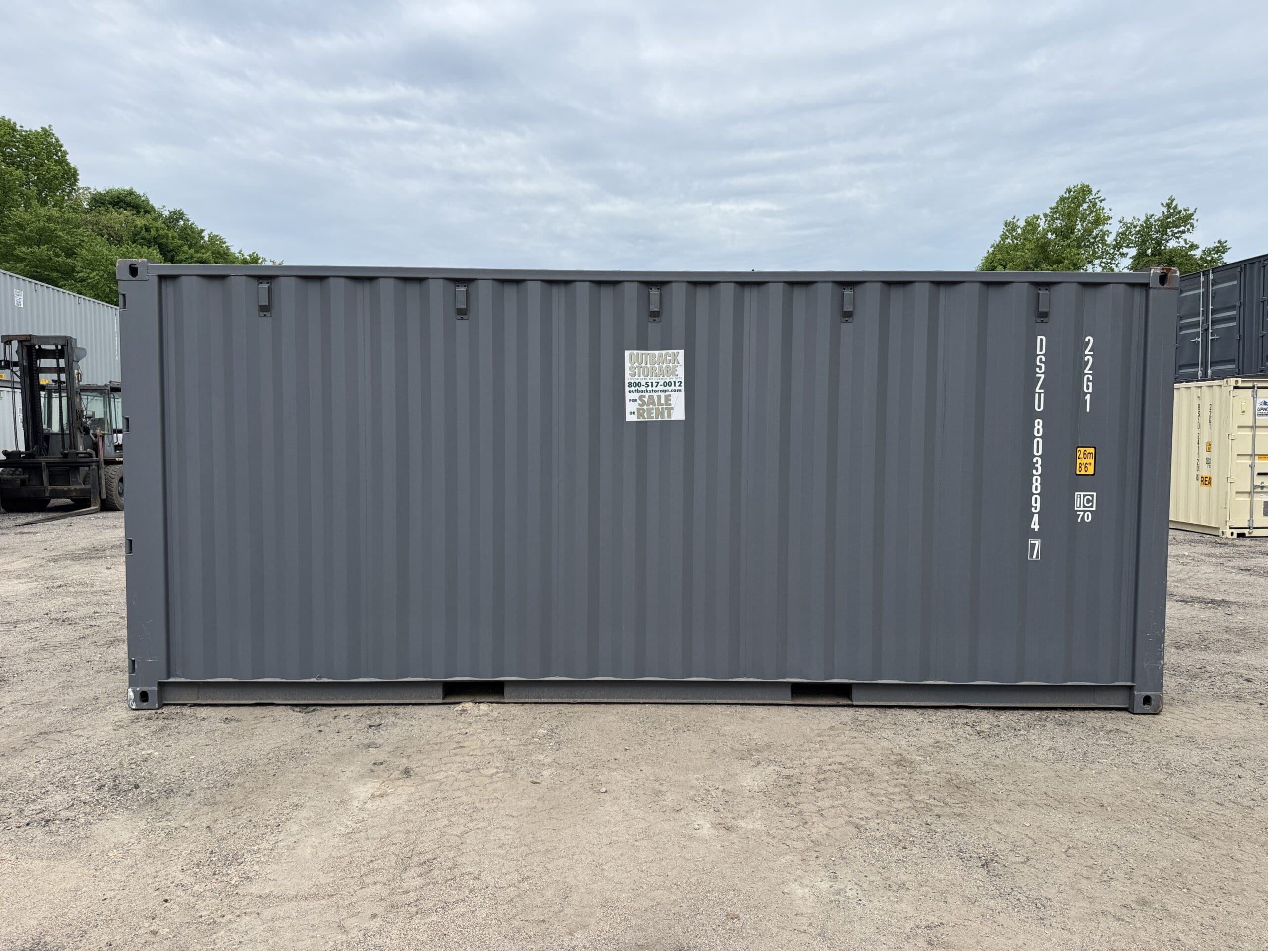 20ft New Shipping Container – Wind & Watertight – Gray — 20ft — new (image 9 of 12)