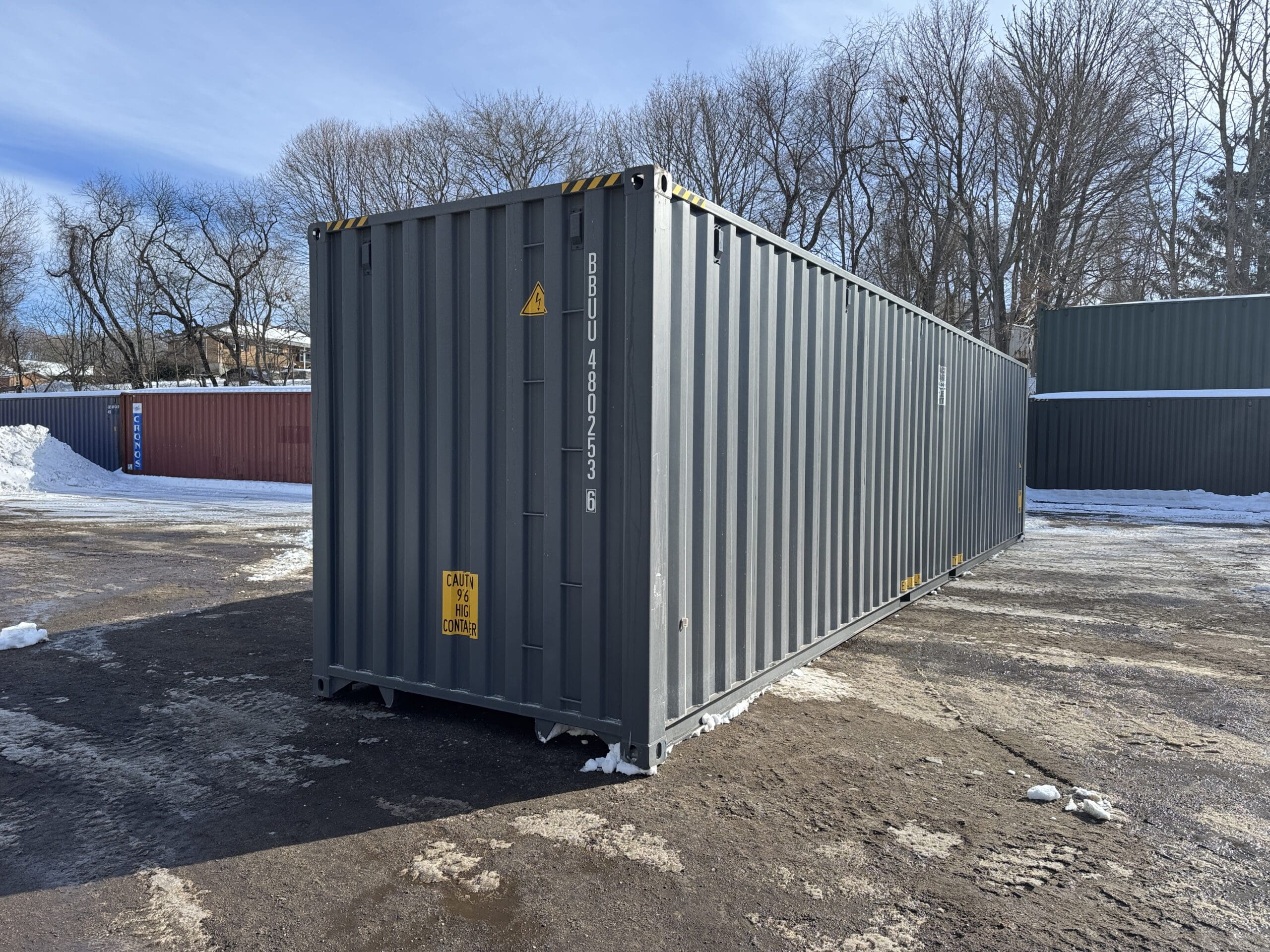 40ft New High Cube Shipping Container – Wind & Watertight – Gray — 40ft — new (image 12 of 12)