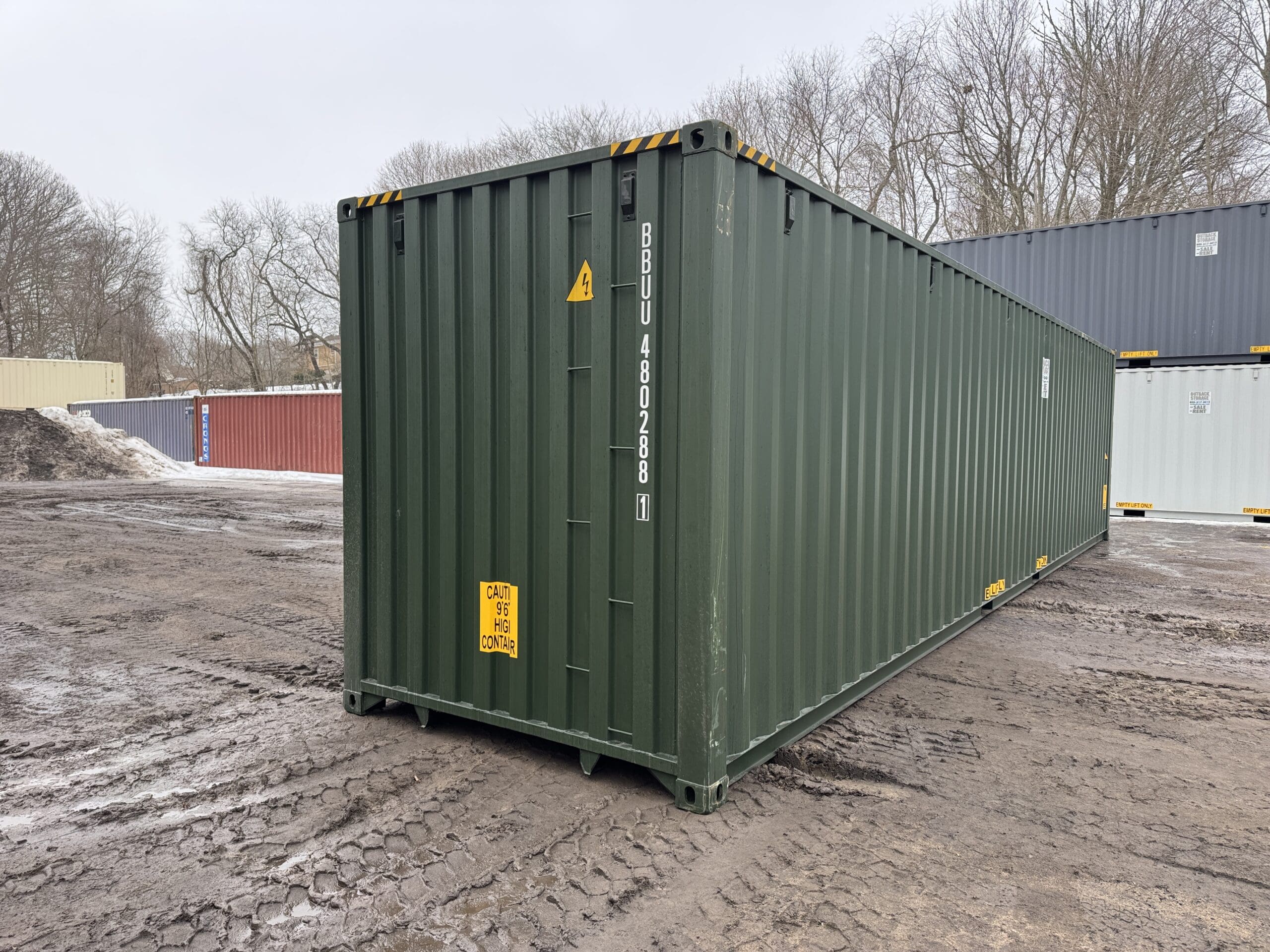 40ft New High Cube Shipping Container – Wind & Watertight – Green — 40ft — new (image 12 of 12)