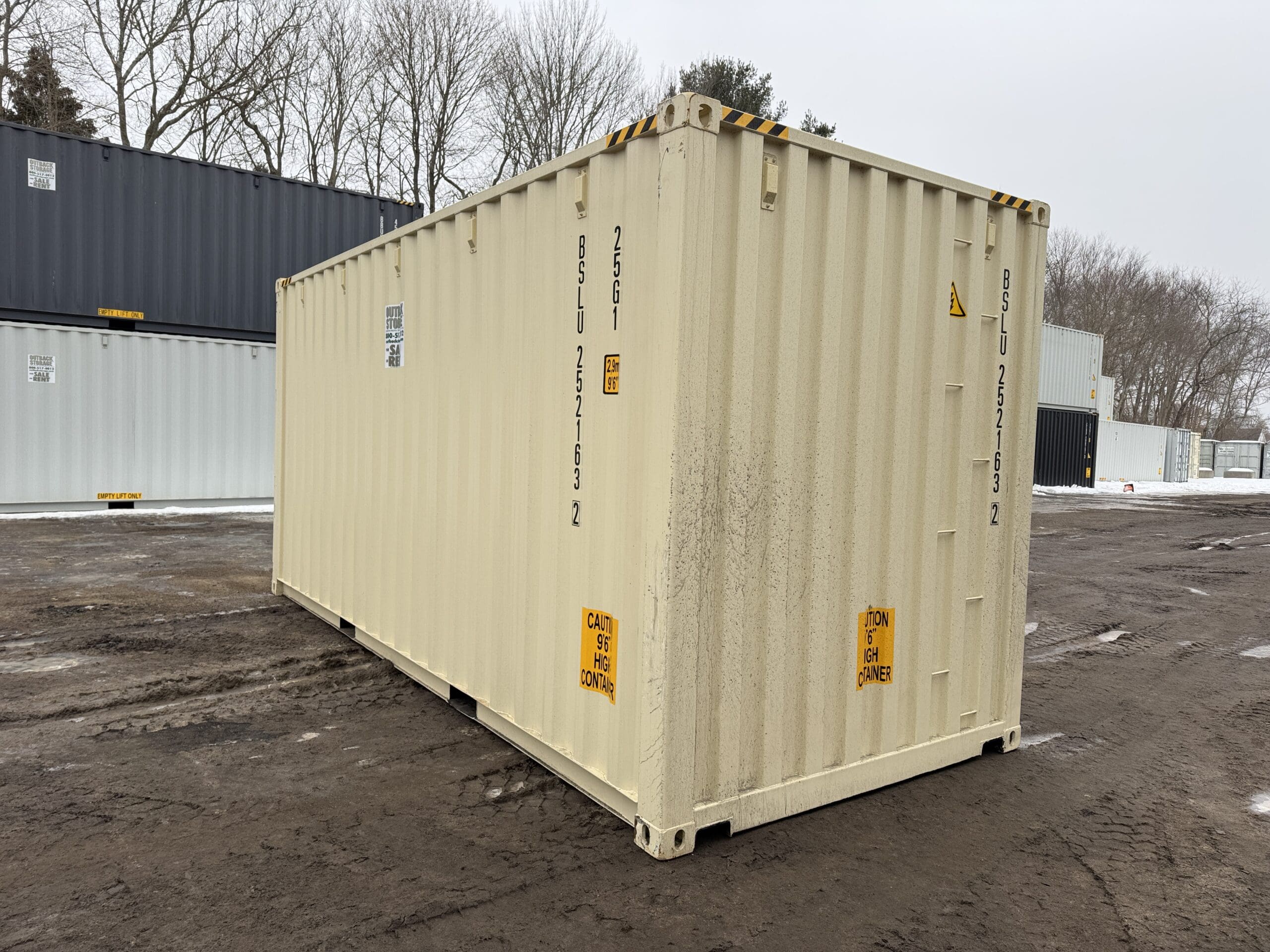 20ft New High Cube Shipping Container – Wind & Watertight – Beige — 20ft — new (image 10 of 12)