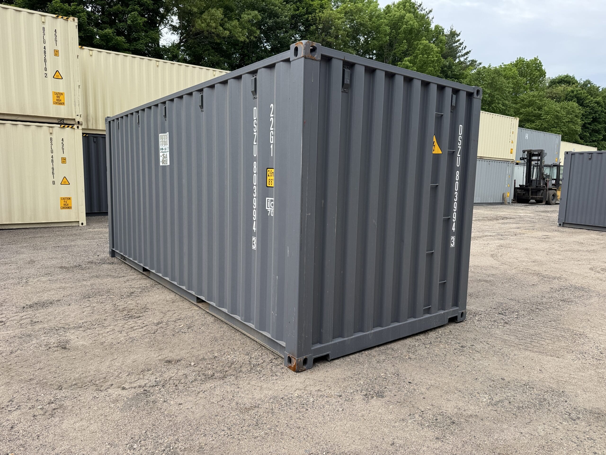 20ft New Shipping Container – Wind & Watertight – Gray — 20ft — new (image 10 of 12)