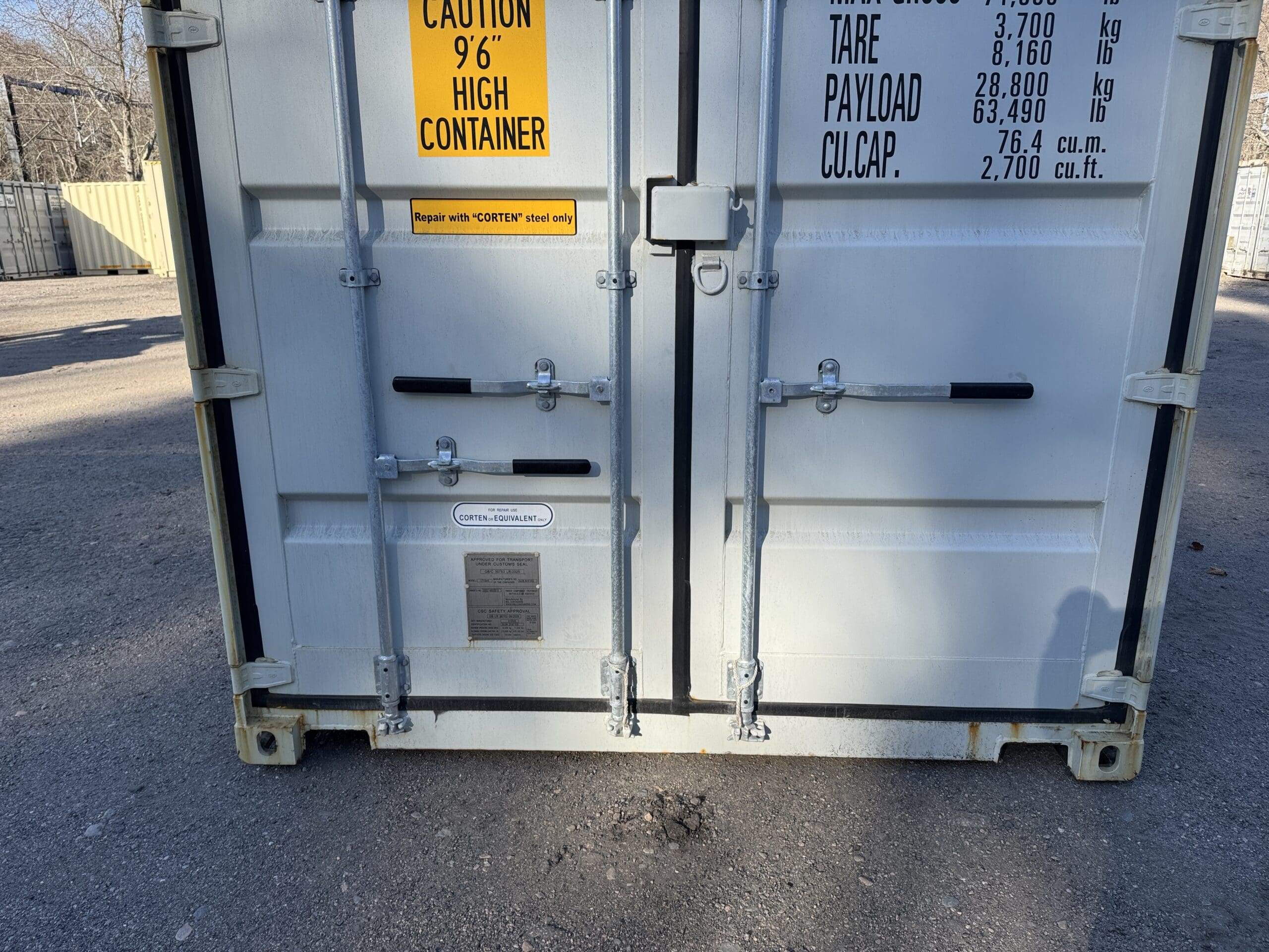 40ft New High Cube Shipping Container – Wind & Watertight – Gray — 40ft — new (image 6 of 12)