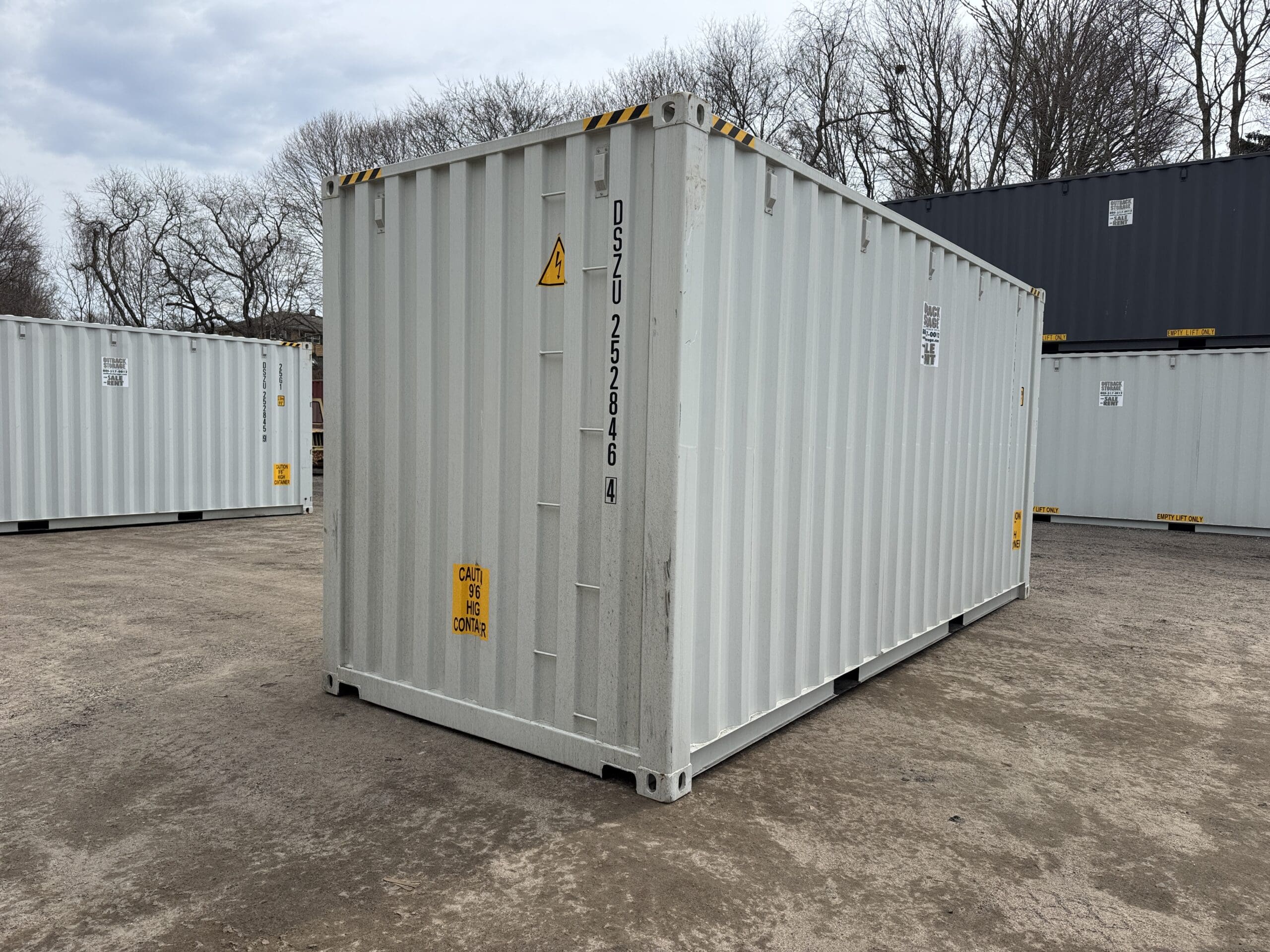 20ft New High Cube Shipping Container – Wind & Watertight – Gray — 20ft — new (image 11 of 12)