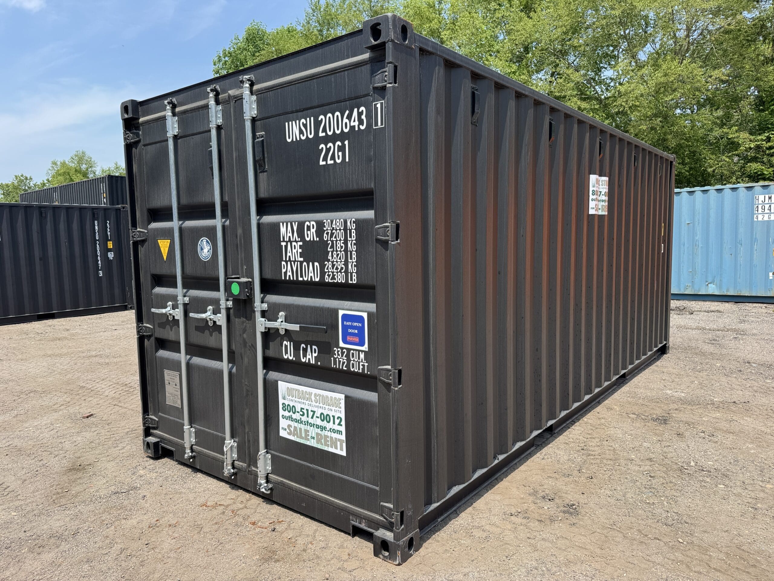 20ft New Shipping Container – Wind & Watertight – Black — 20ft — new (image 11 of 12)