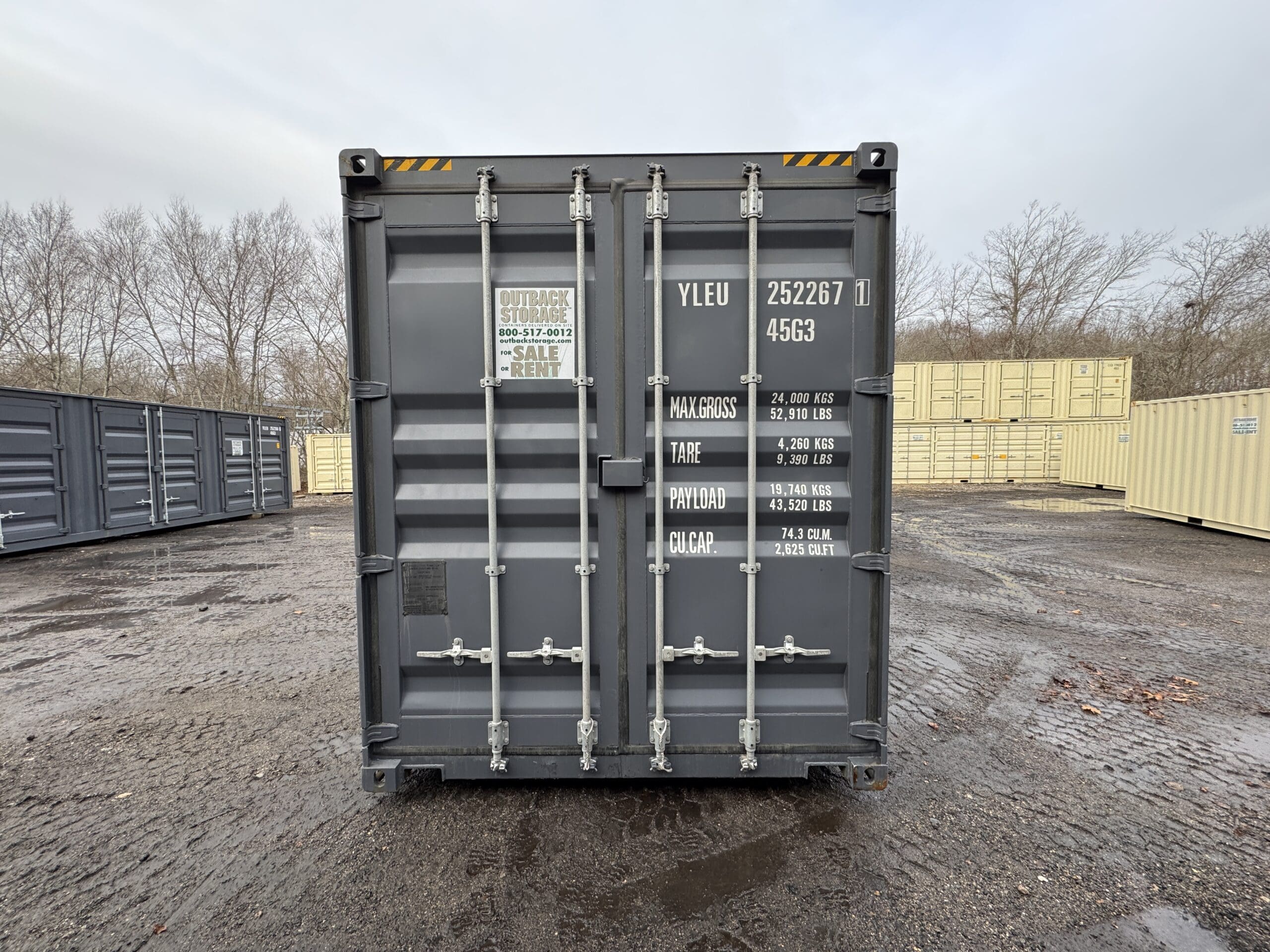 40ft New High Cube Shipping Container – Wind & Watertight – Dk Gray — 40ft — new (image 3 of 12)