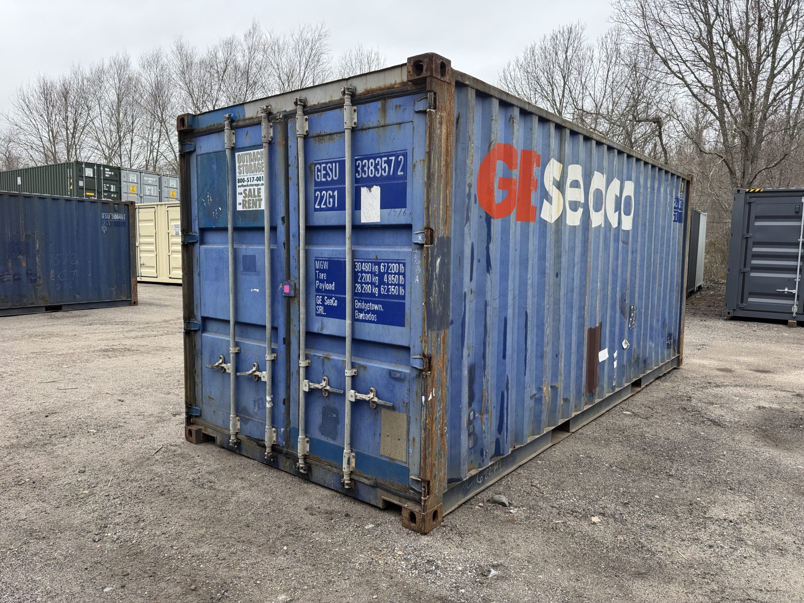 20ft Used Shipping Container – Wind & Watertight – Blue — 20ft — used (image 6 of 12)