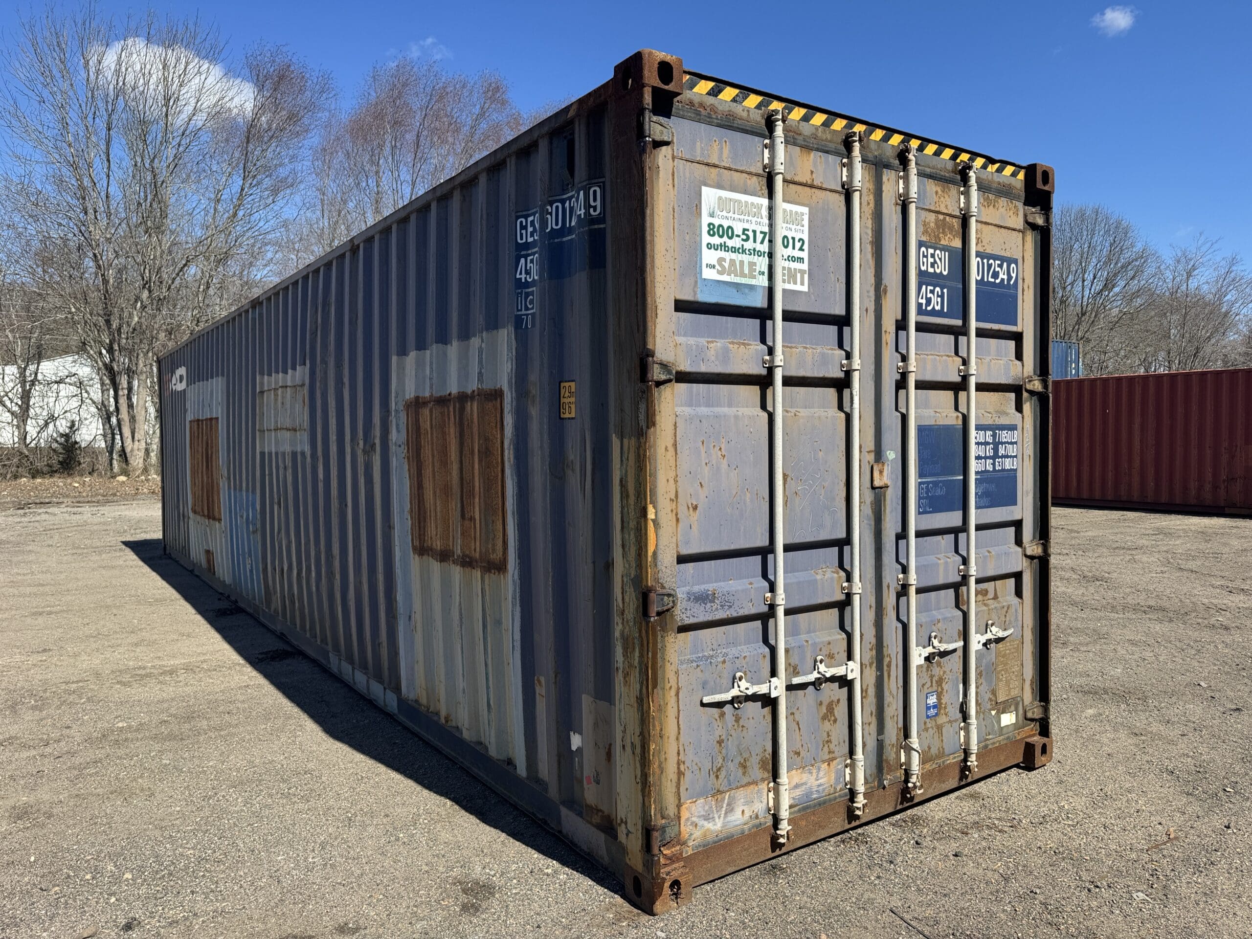 40ft Used High Cube Shipping Container – Wind & Watertight – Blue — 40ft — used (image 11 of 12)