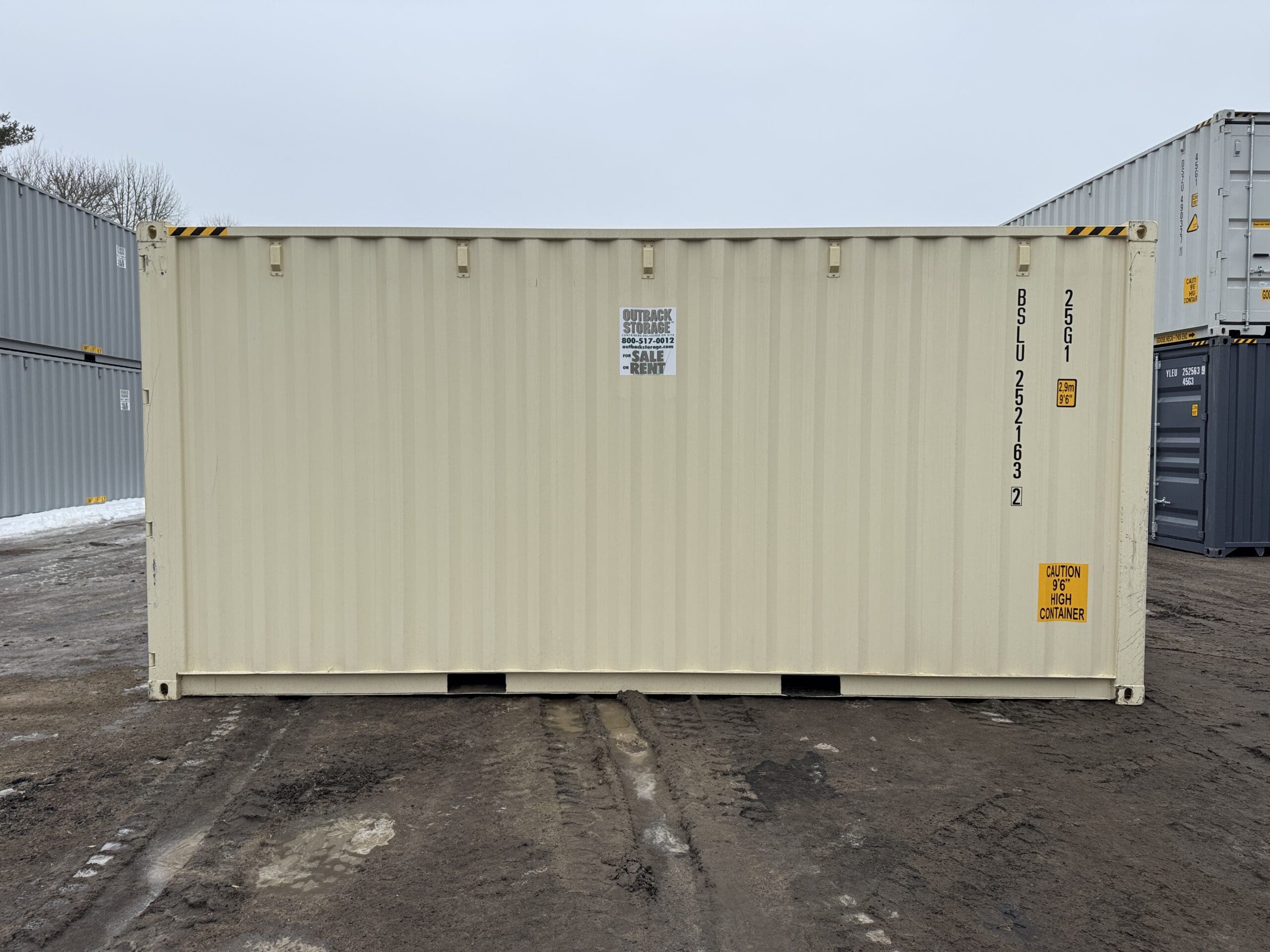 20ft New High Cube Shipping Container – Wind & Watertight – Beige — 20ft — new (image 9 of 12)