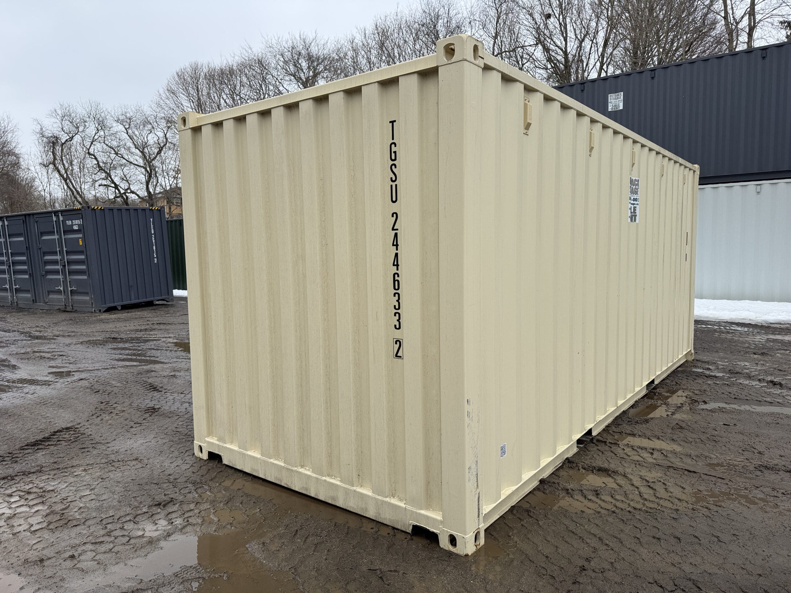 20ft New Shipping Container – Wind & Watertight – Beige — 20ft — new (image 11 of 12)