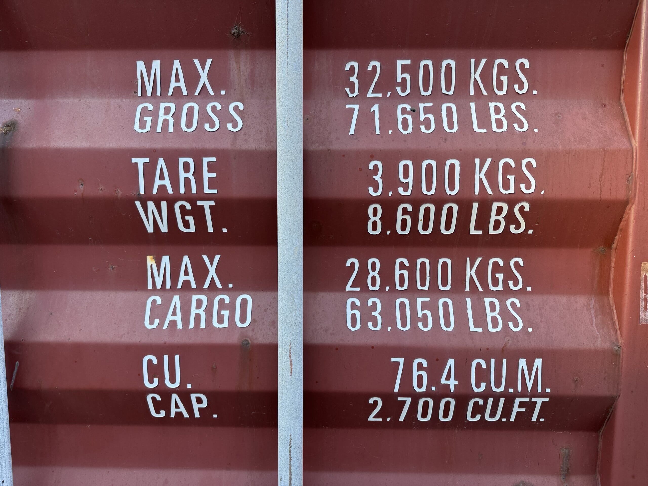 40ft Used High Cube Shipping Container – Wind & Watertight – Red — 40ft — used (image 4 of 12)
